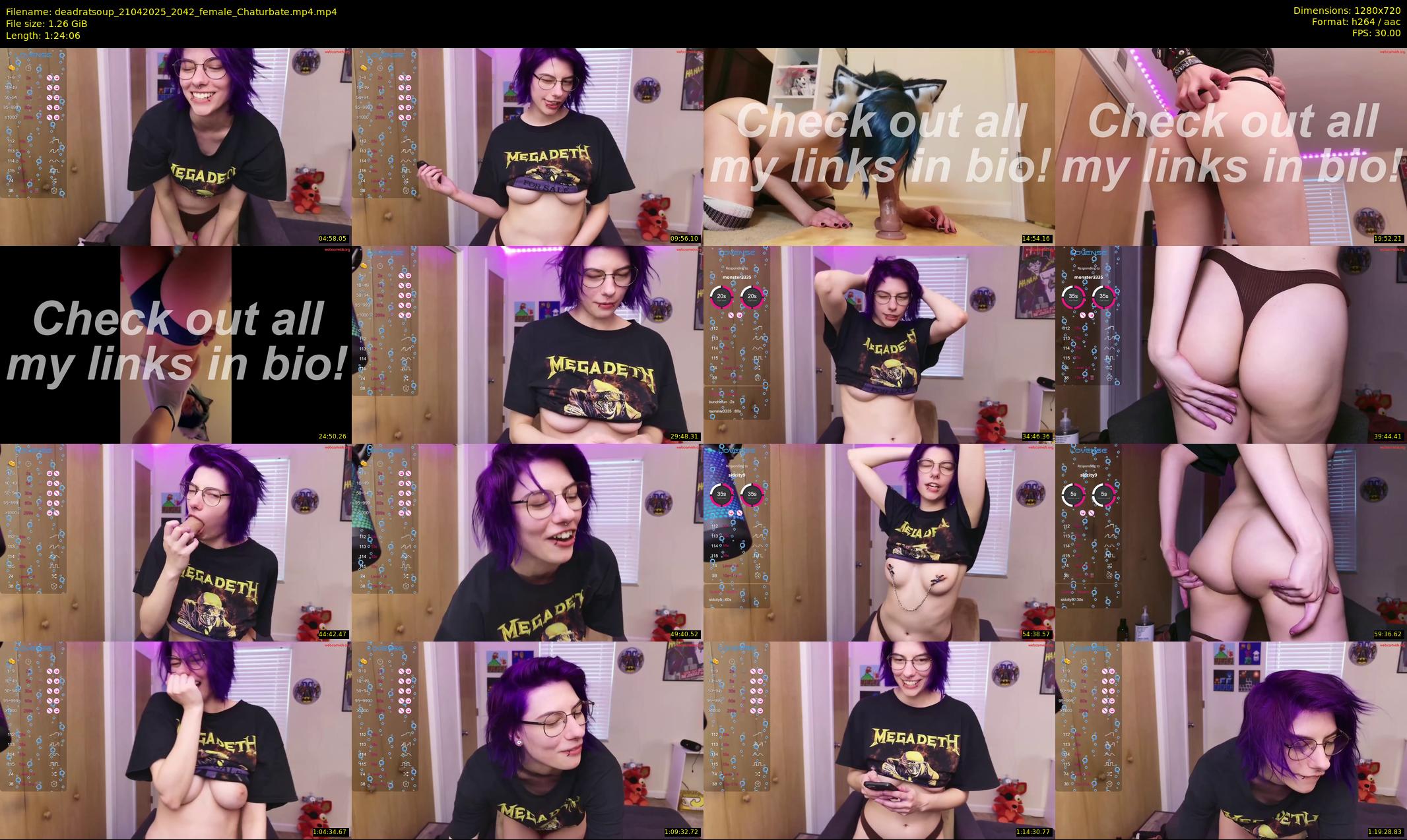 deadratsoup — 85 minute Chaturbate female cam show recording, 720p, Apr 21, 2025