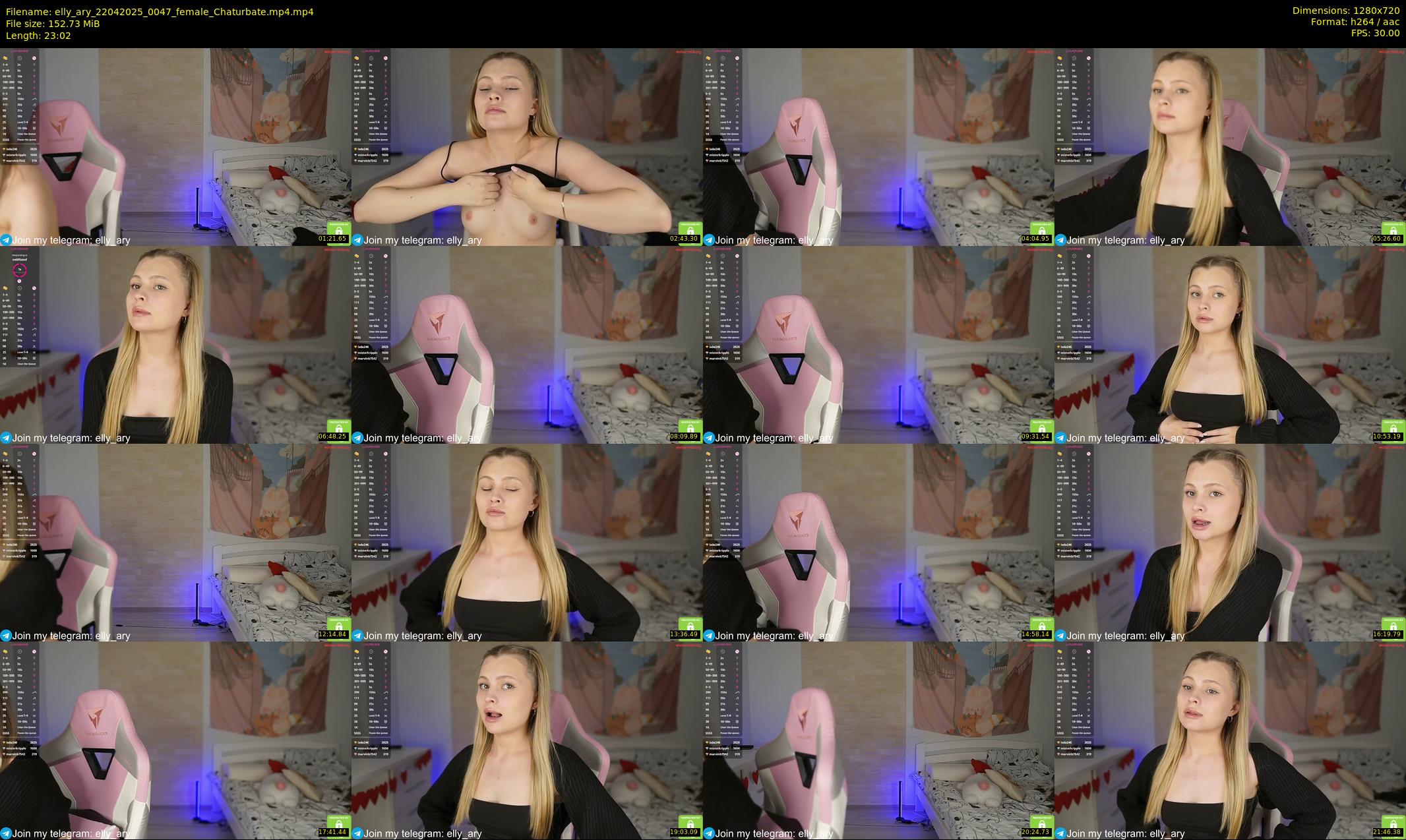 elly_ary — 24 minute Chaturbate female cam show recording, 720p, Apr 22, 2025