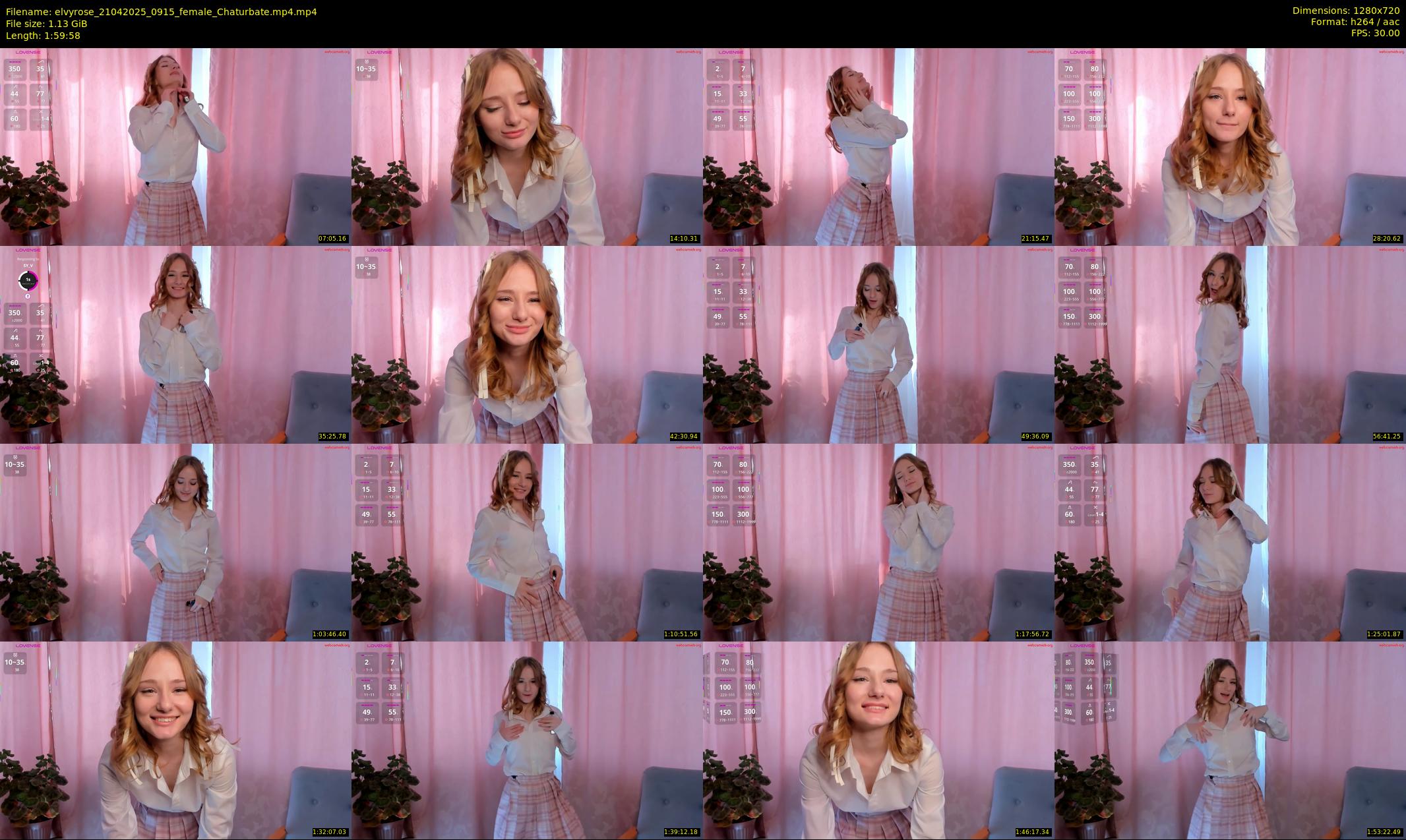 elvyrose — 120 minute Chaturbate female cam show recording, 720p, Apr 21, 2025