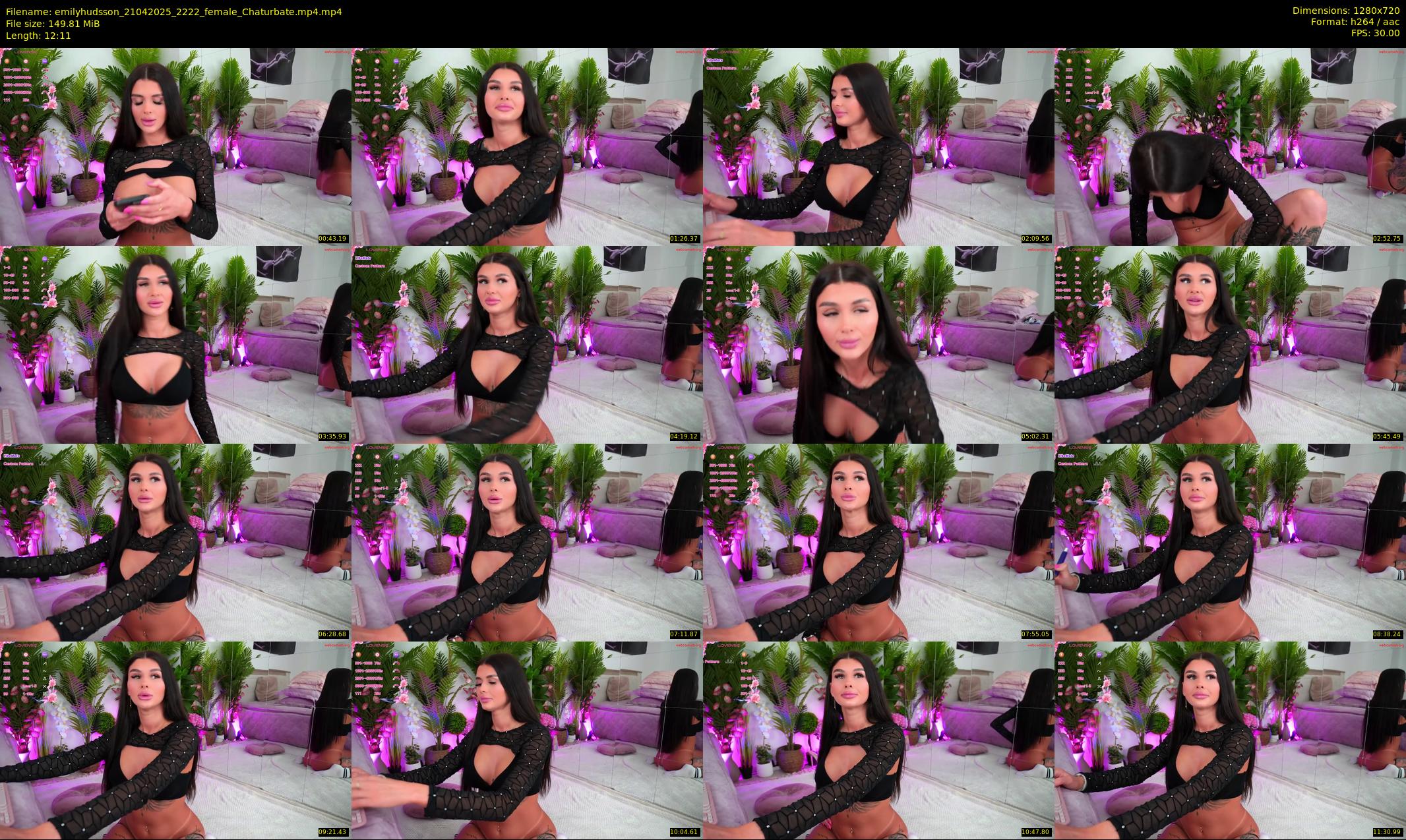 emilyhudsson — 13 minute Chaturbate female cam show recording, 720p, Apr 21, 2025