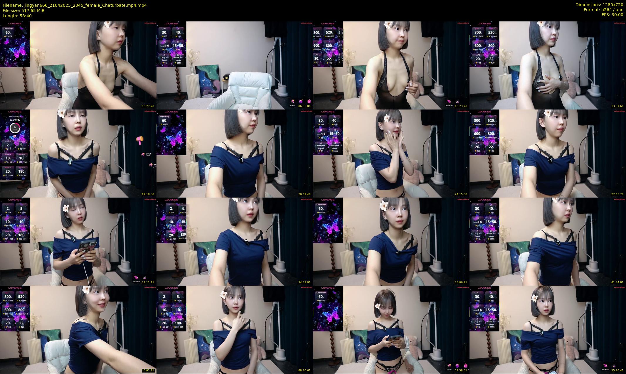 jingyan666 — 59 minute Chaturbate female cam show recording, 720p, Apr 21, 2025