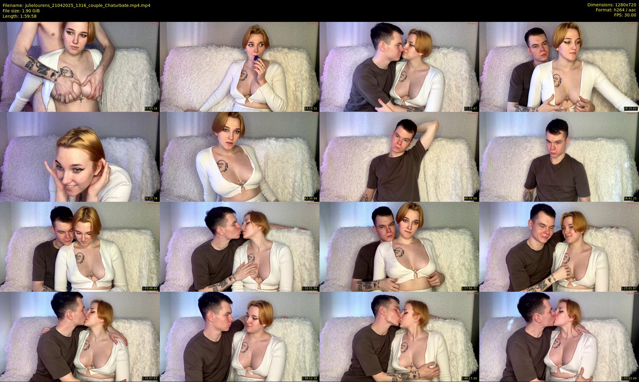 julielourens — 120 minute Chaturbate couple cam show recording, 720p, Apr 21, 2025