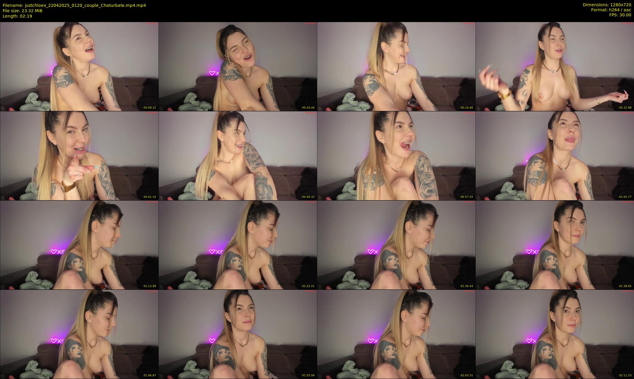justchloex — 3 minute Chaturbate female cam show recording, 720p, Apr 22, 2025