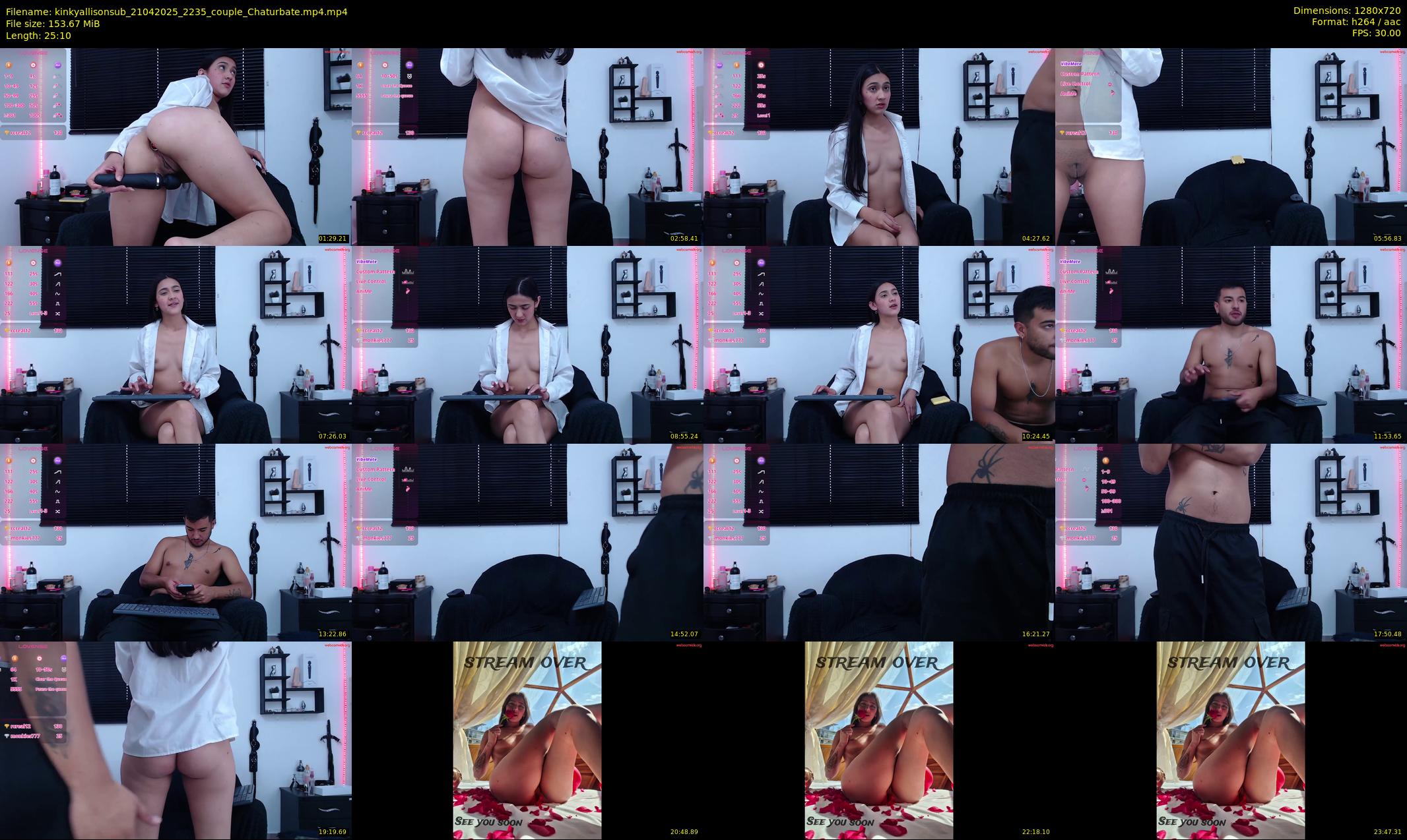 kinkyallisonsub — 26 minute Chaturbate couple cam show recording, 720p, Apr 21, 2025