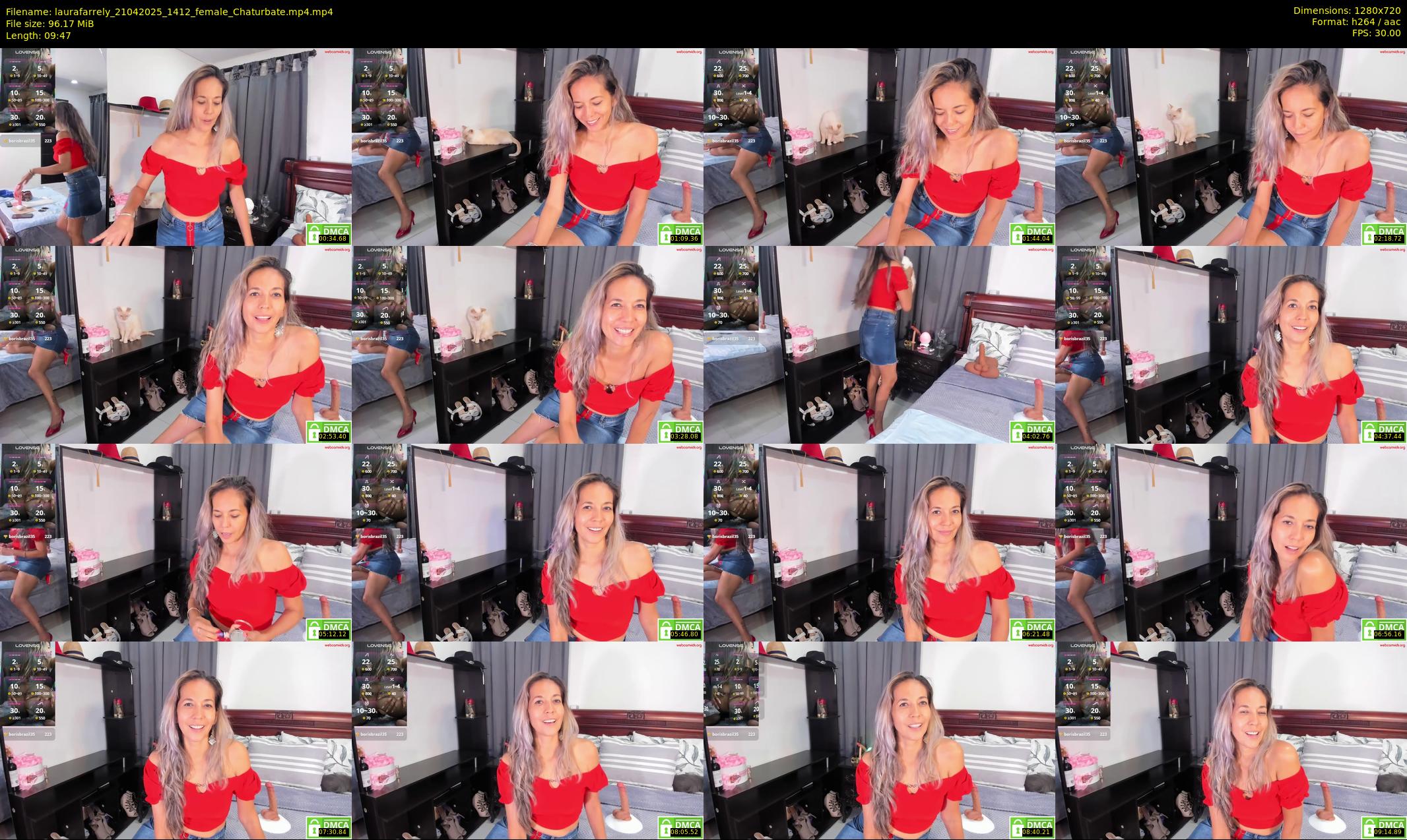 laurafarrely — 10 minute Chaturbate female cam show recording, 720p, Apr 21, 2025