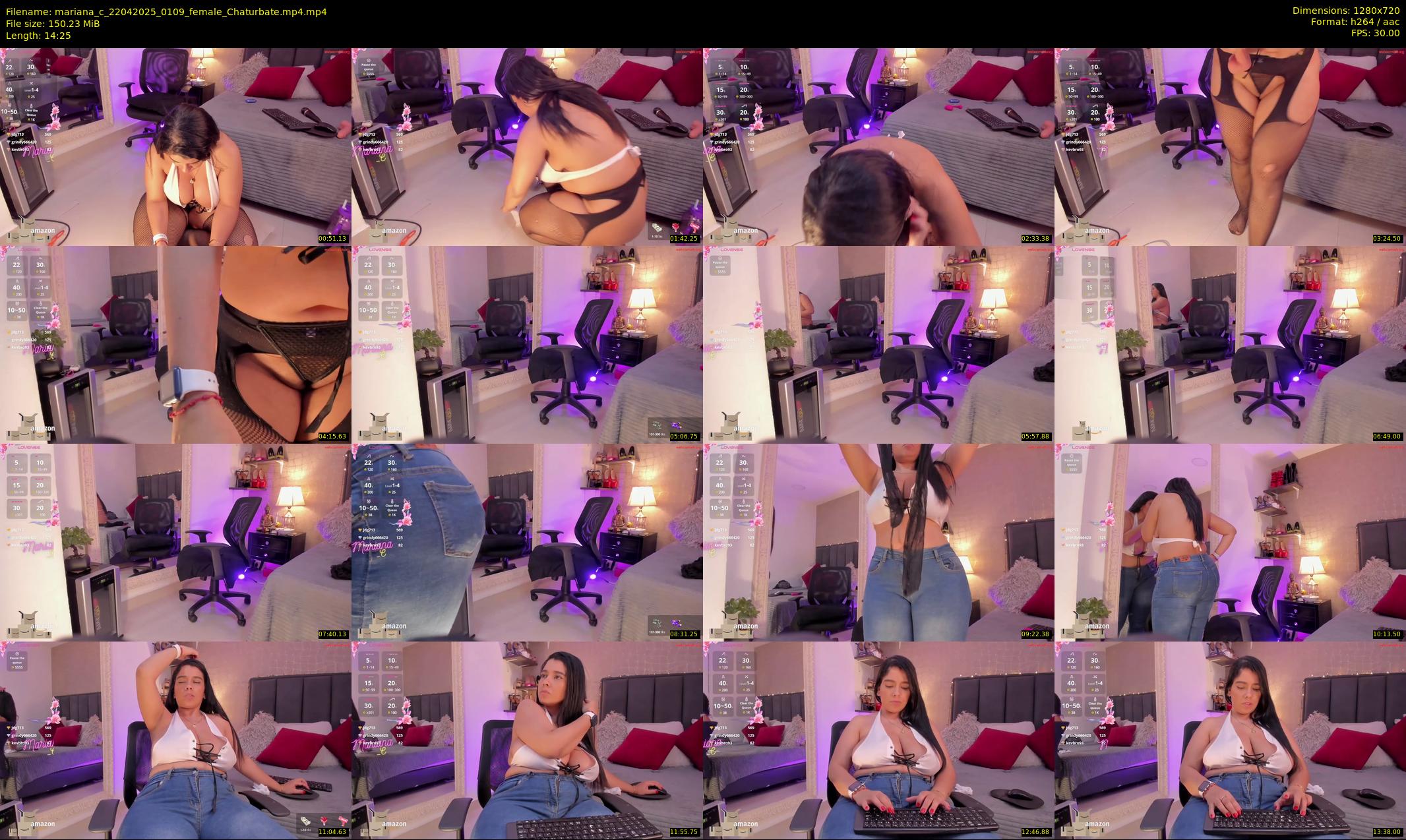 mariana_c — 15 minute Chaturbate female cam show recording, 720p, Apr 22, 2025