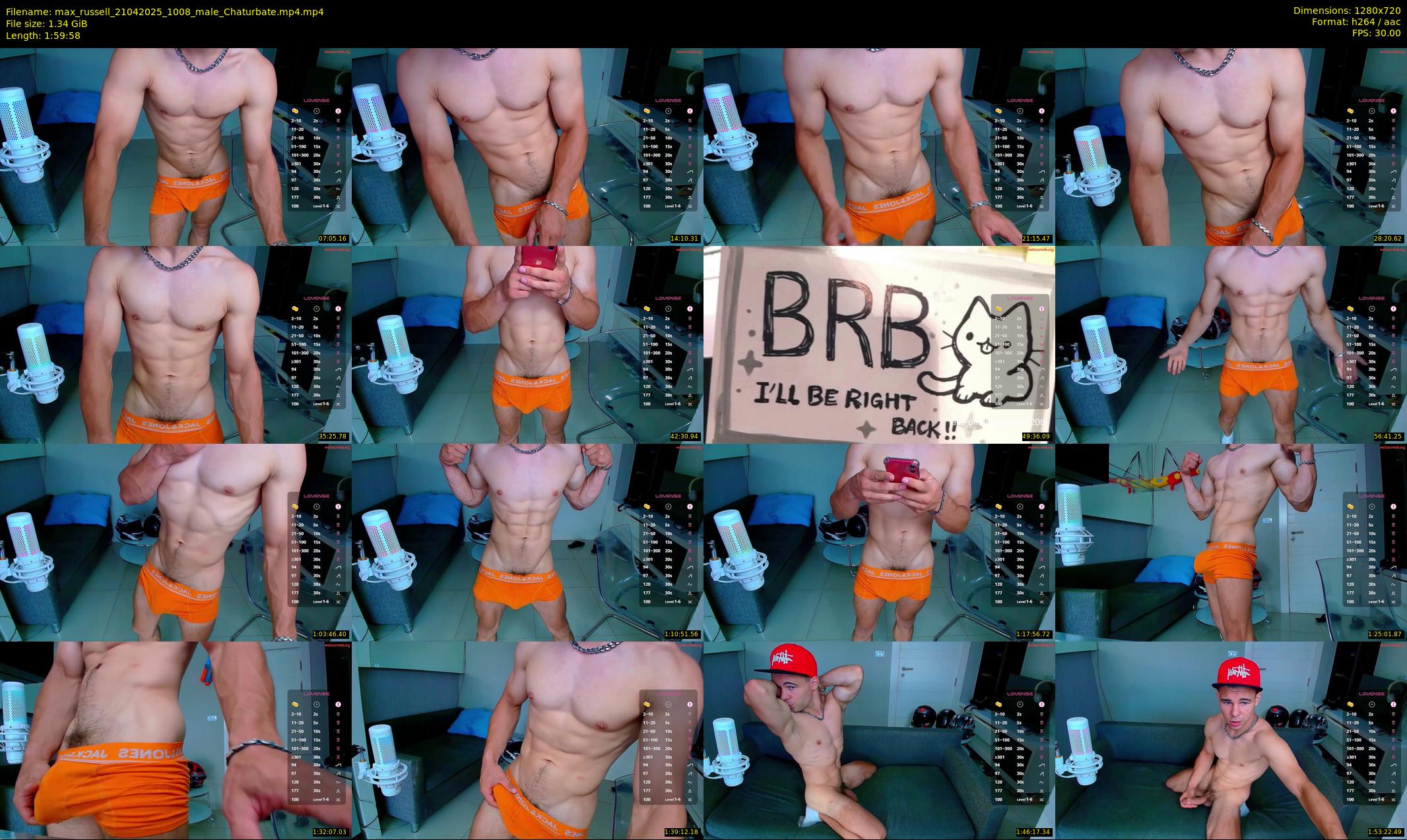 max_russell — 120 minute Chaturbate male cam show recording, 720p, Apr 21, 2025