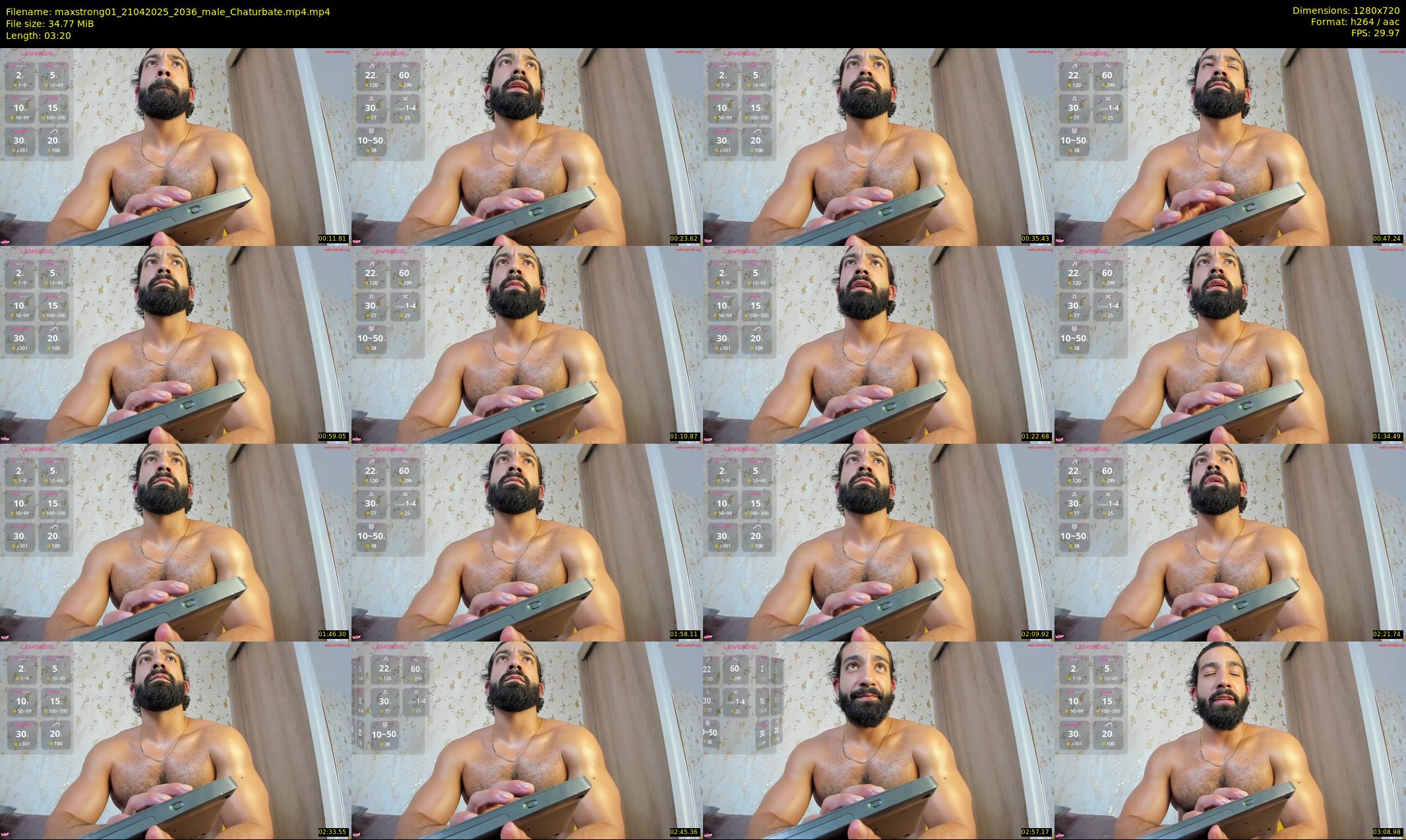 maxstrong01 — 4 minute Chaturbate male cam show recording, 720p, Apr 21, 2025