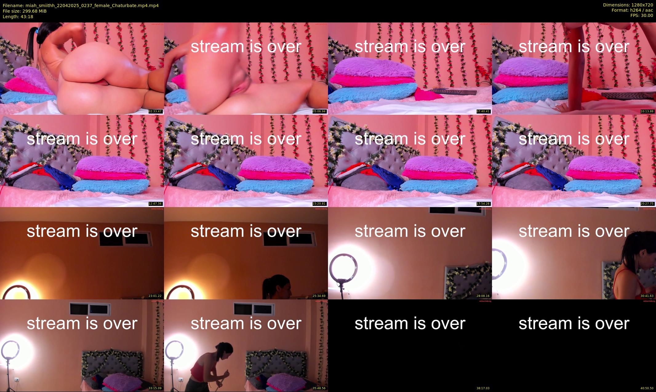 miah_smiithh — 44 minute Chaturbate female cam show recording, 720p, Apr 22, 2025