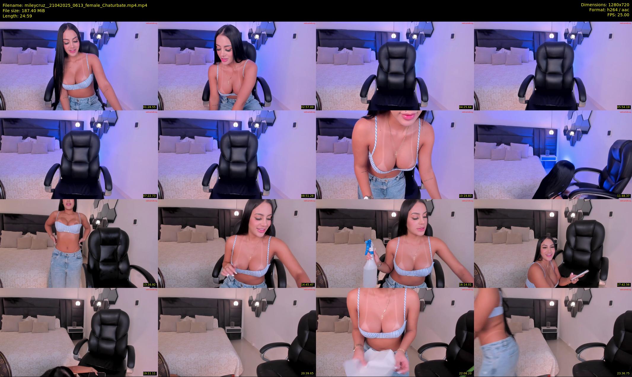 mileycruz_ — 25 minute Chaturbate female cam show recording, 720p, Apr 21, 2025