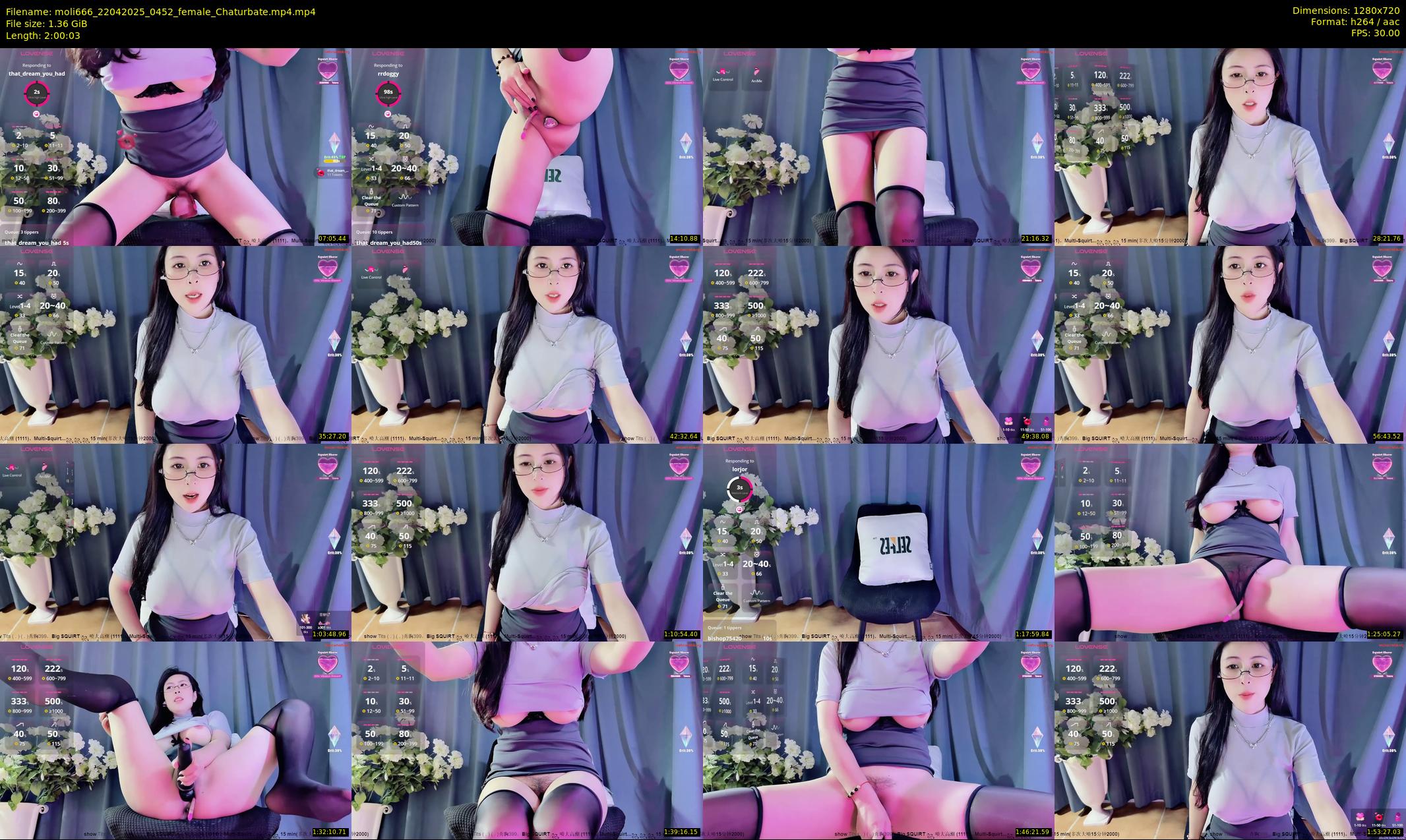 moli666 — 121 minute Chaturbate female cam show recording, 720p, Apr 22, 2025