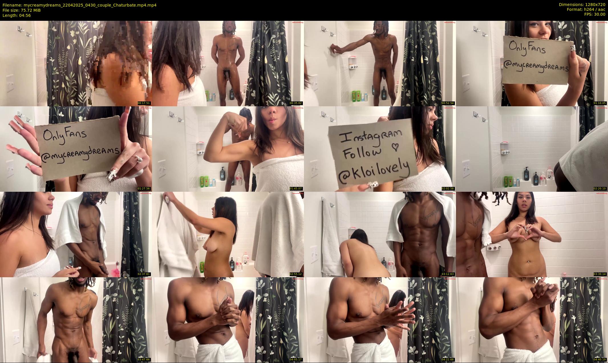 mycreamydreams — 5 minute Chaturbate couple cam show recording, 720p, Apr 22, 2025