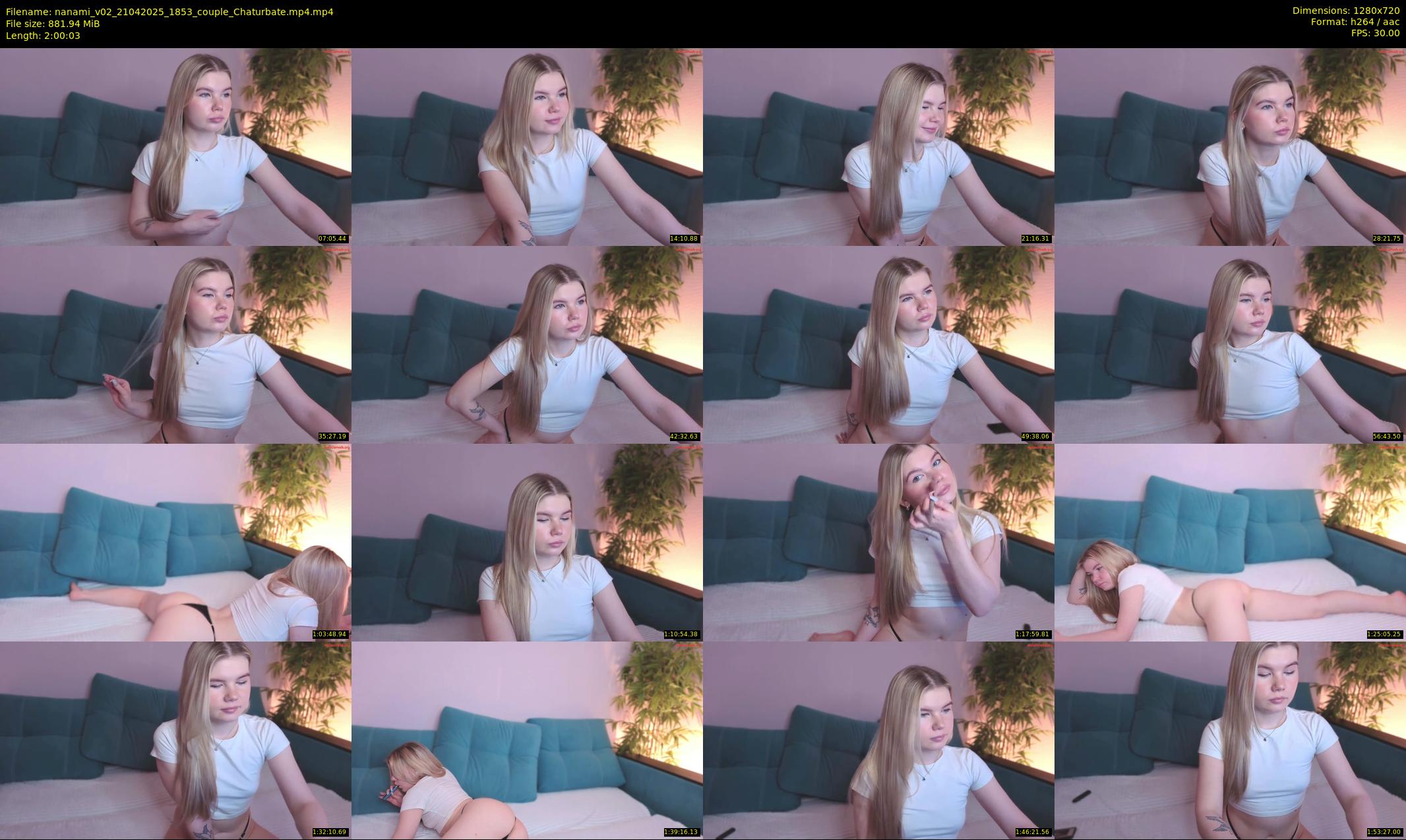 nanami_v02 — 121 minute Chaturbate couple cam show recording, 720p, Apr 21, 2025
