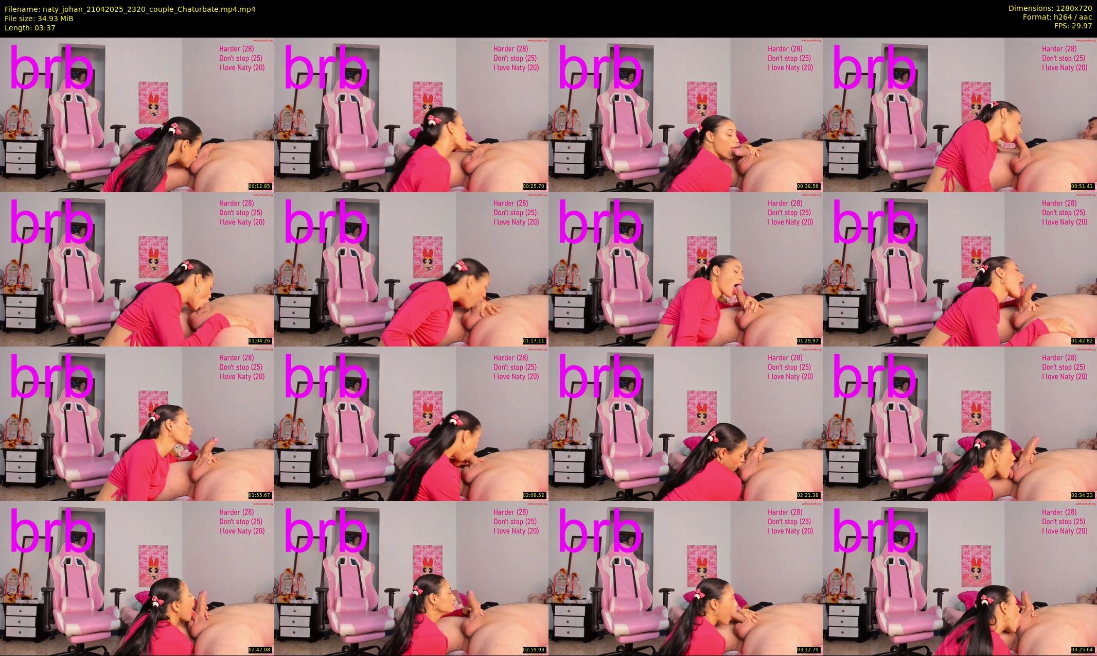 naty_johan — 4 minute Chaturbate couple cam show recording, 720p, Apr 21, 2025