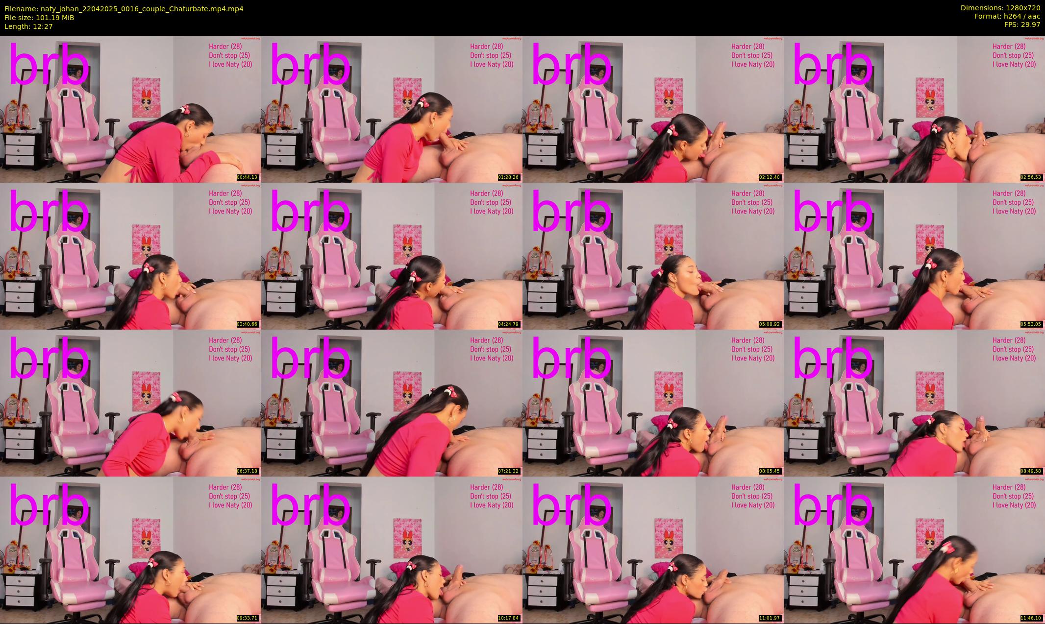 naty_johan — 13 minute Chaturbate couple cam show recording, 720p, Apr 22, 2025