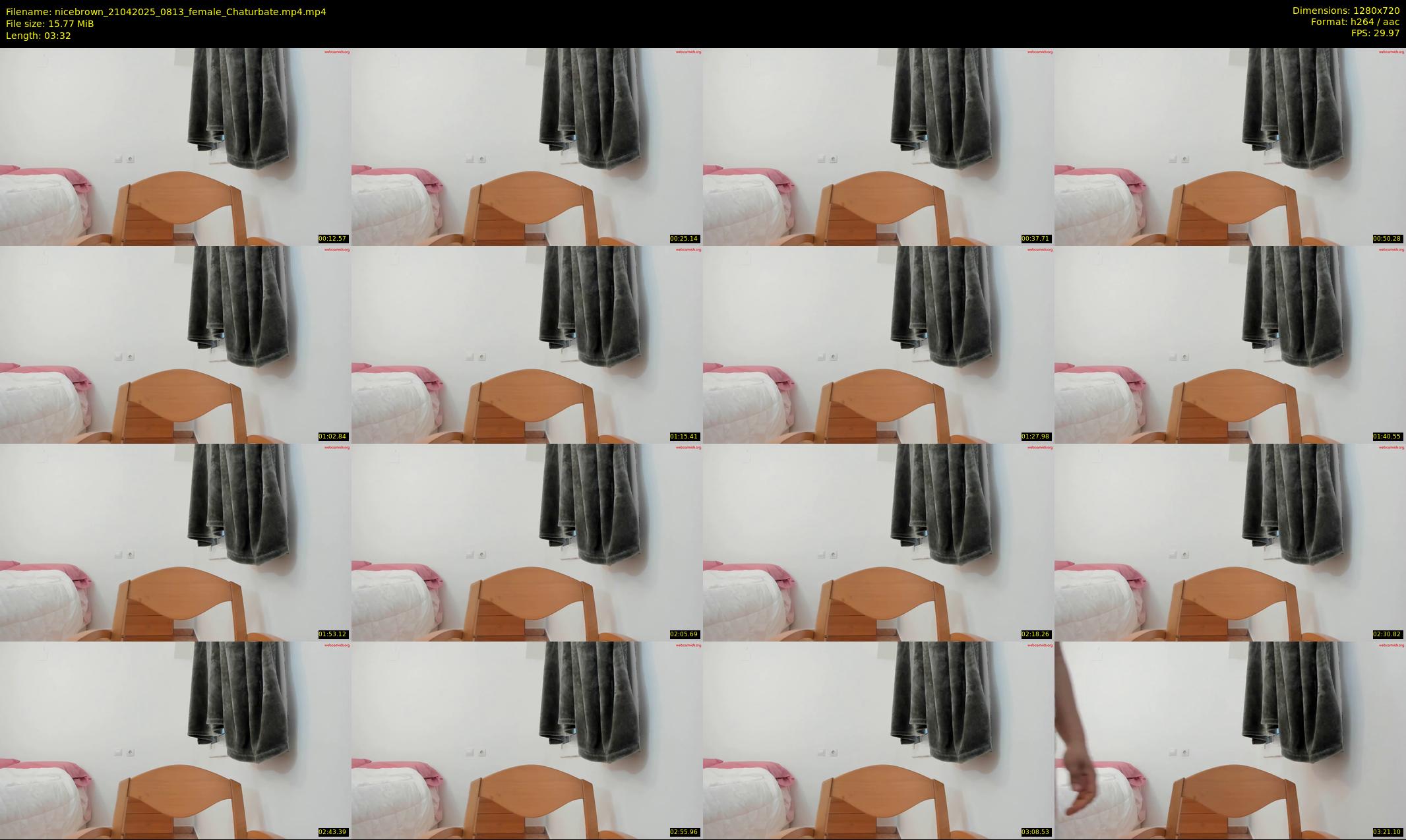 nicebrown — 4 minute Chaturbate female cam show recording, 720p, Apr 21, 2025