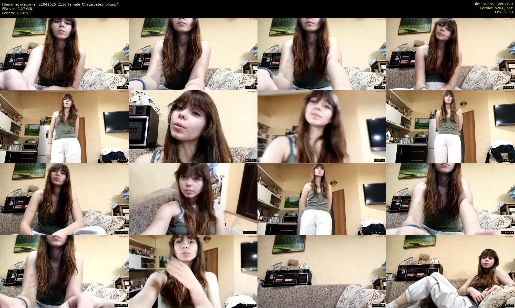 oracorker — 120 minute Chaturbate female cam show recording, 720p, Apr 21, 2025