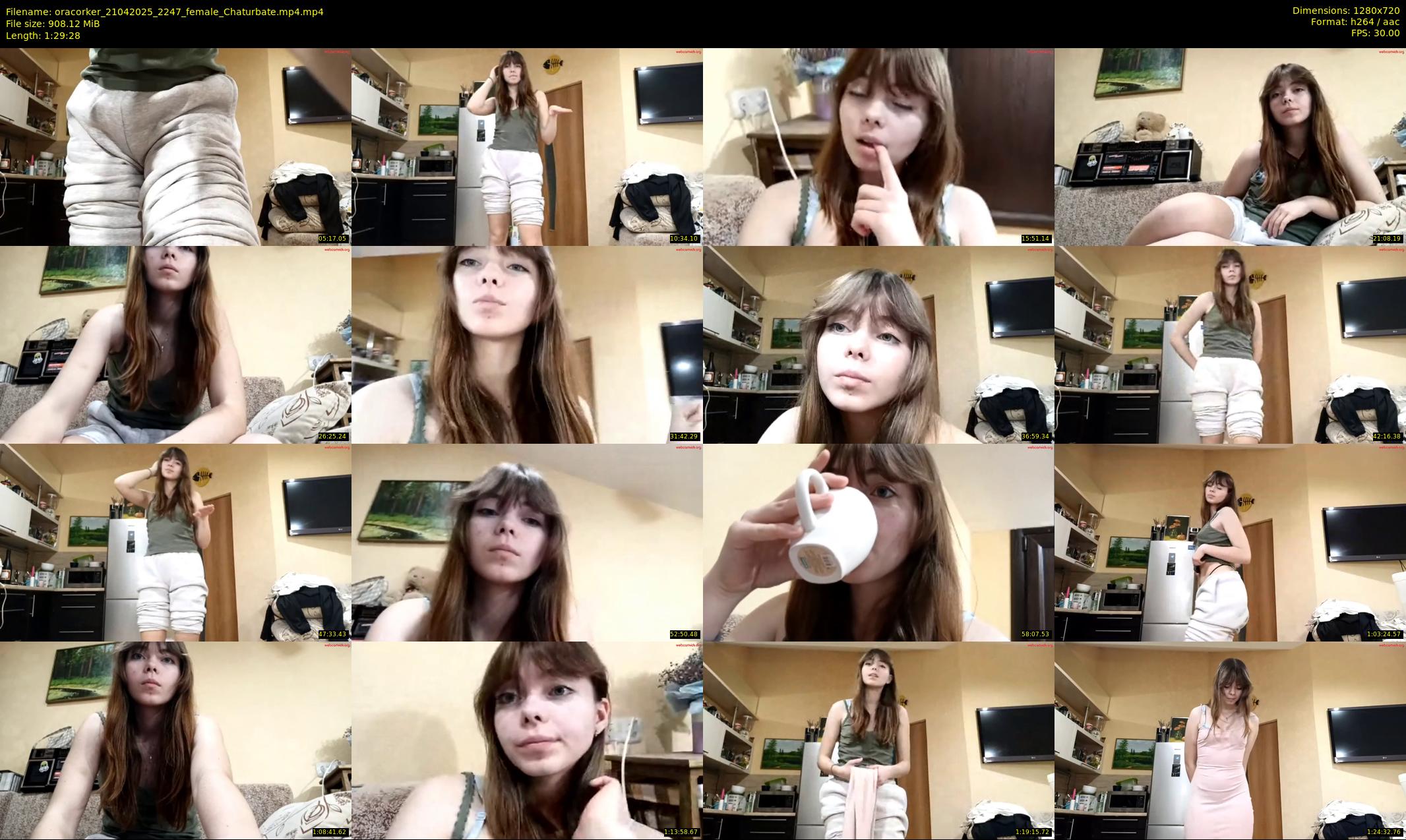 oracorker — 90 minute Chaturbate female cam show recording, 720p, Apr 21, 2025