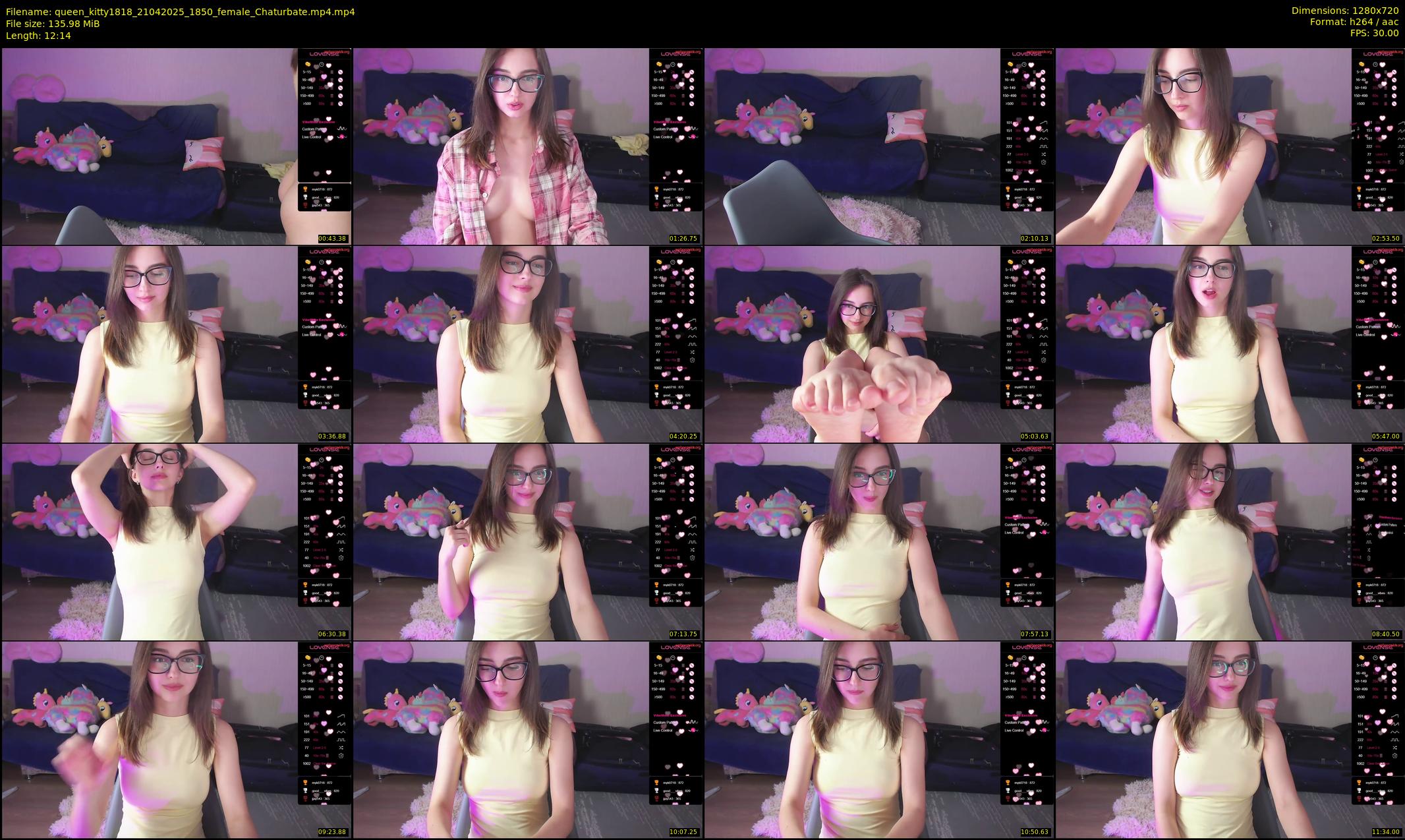 queen_kitty1818 — 13 minute Chaturbate female cam show recording, 720p, Apr 21, 2025