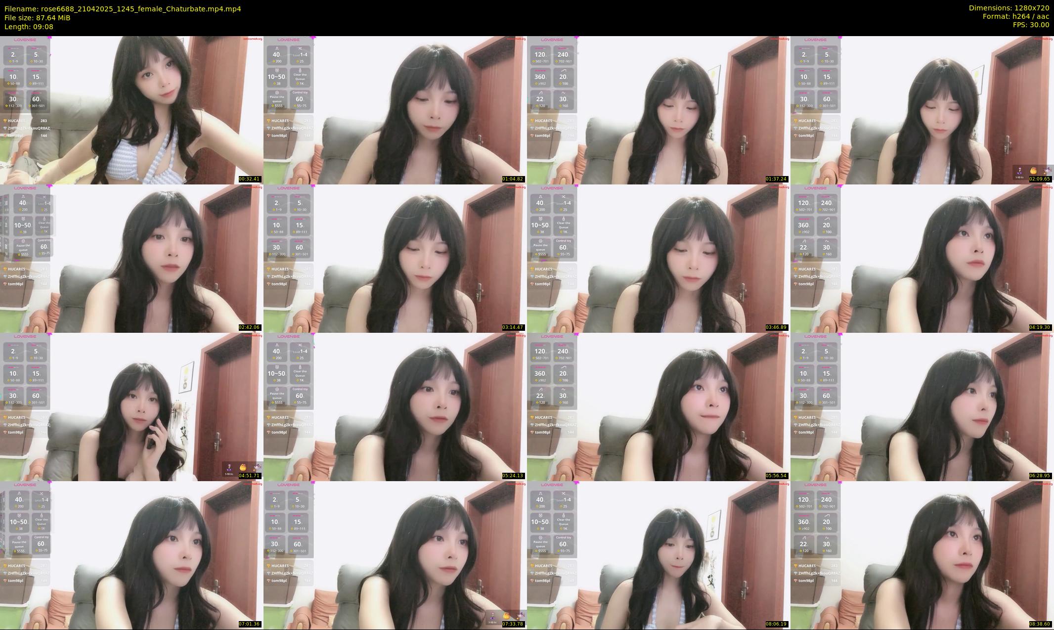 rose6688 — 10 minute Chaturbate female cam show recording, 720p, Apr 21, 2025