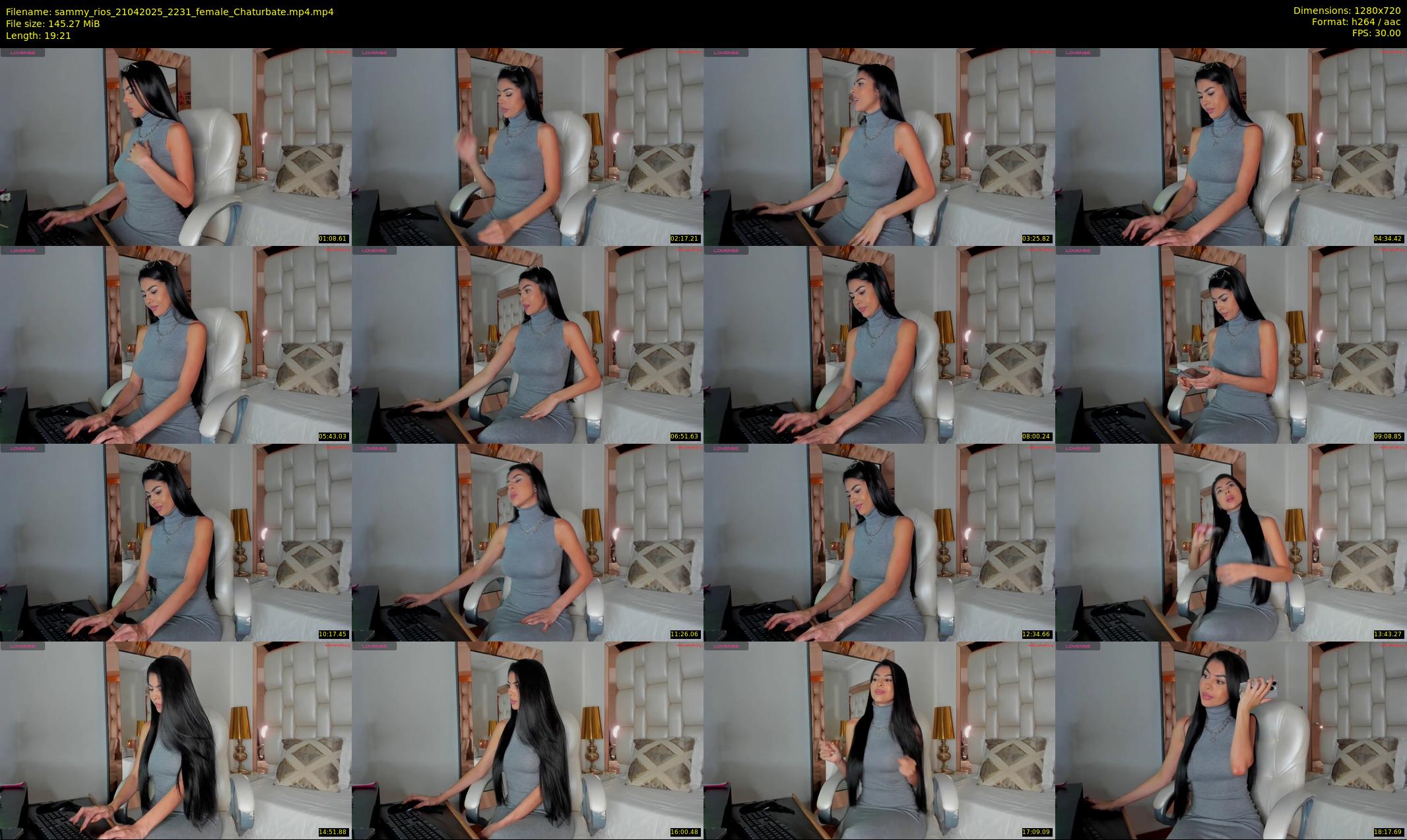 sammy_rios — 20 minute Chaturbate female cam show recording, 720p, Apr 21, 2025