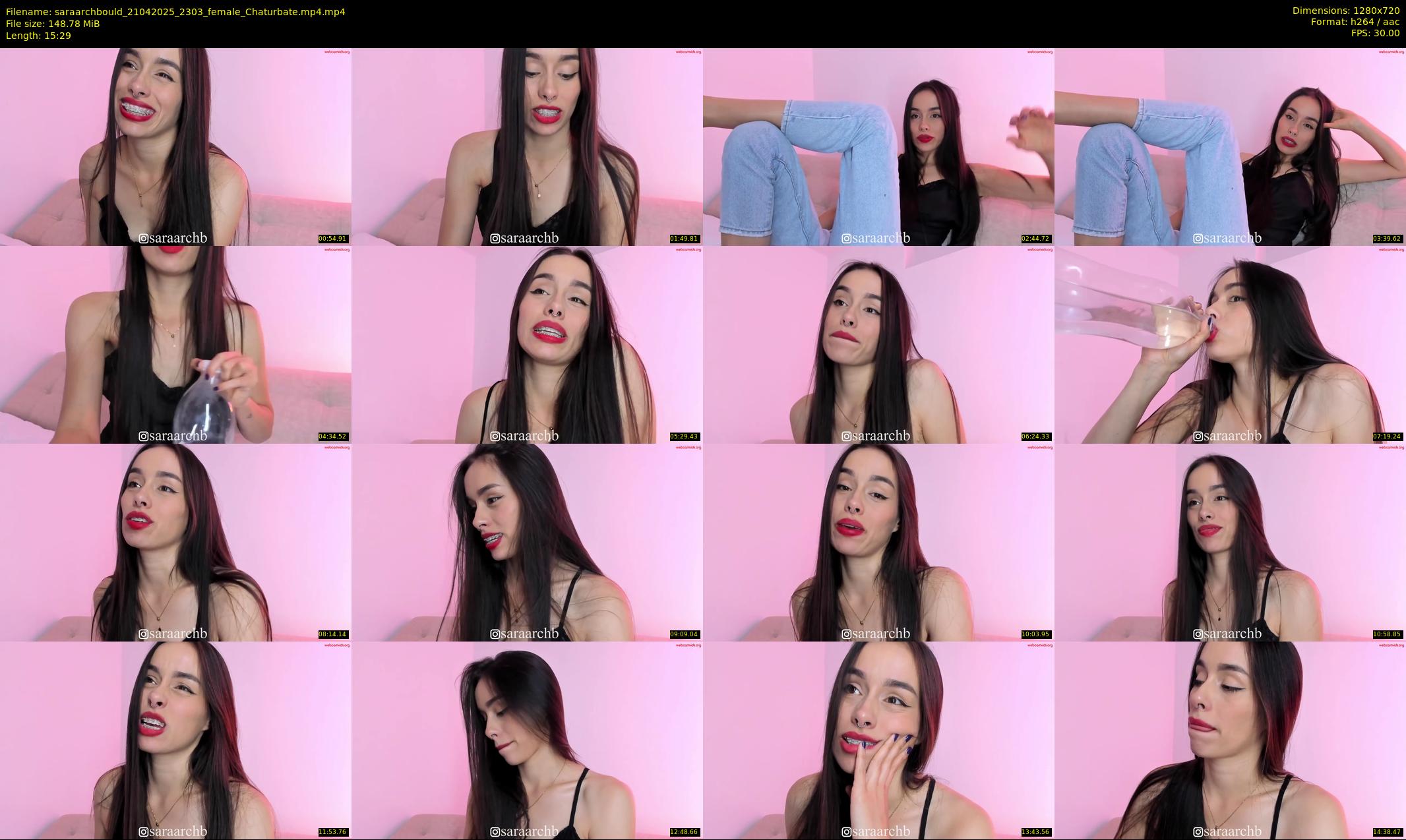 saraarchbould — 16 minute Chaturbate female cam show recording, 720p, Apr 21, 2025