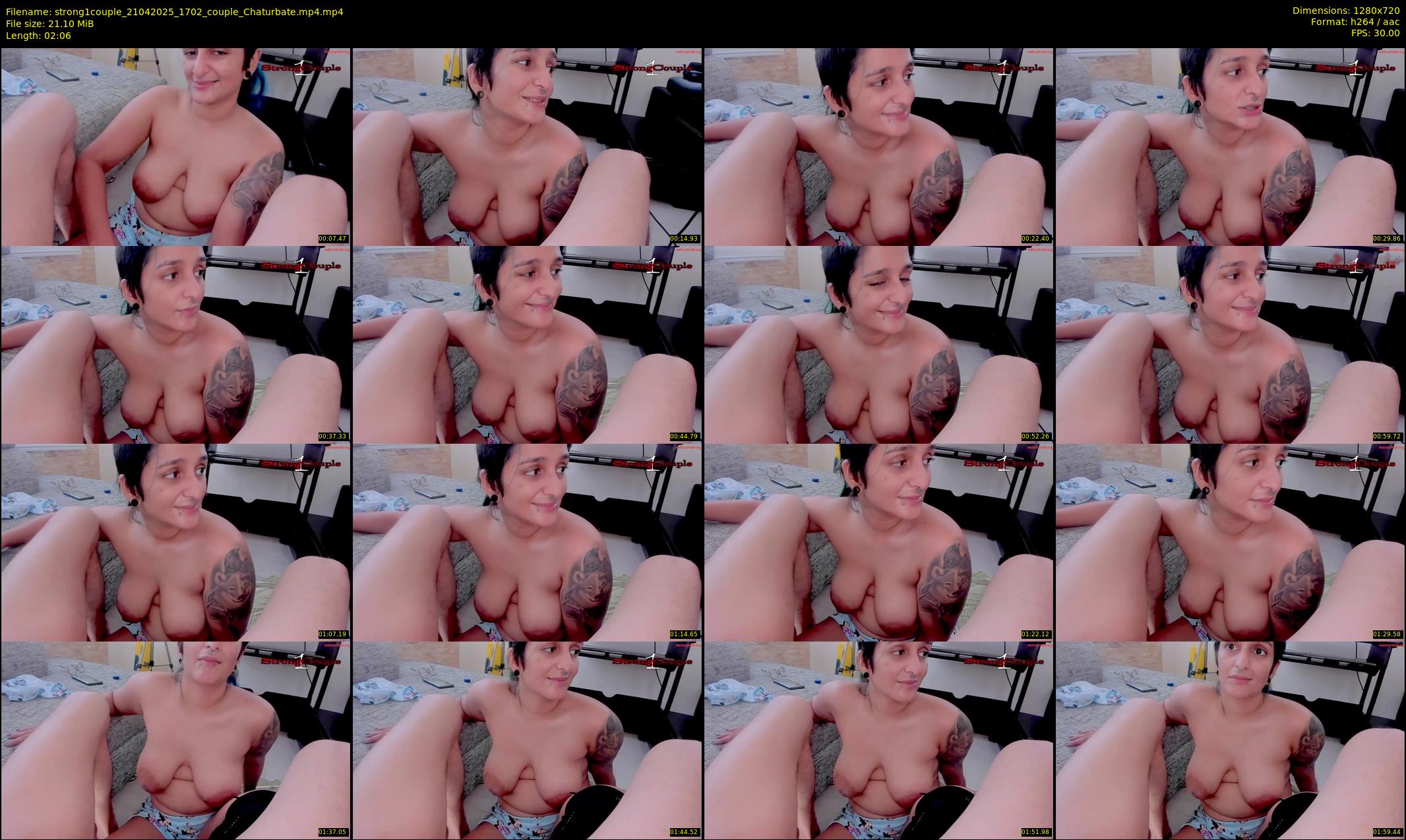 strong1couple — 3 minute Chaturbate couple cam show recording, 720p, Apr 21, 2025