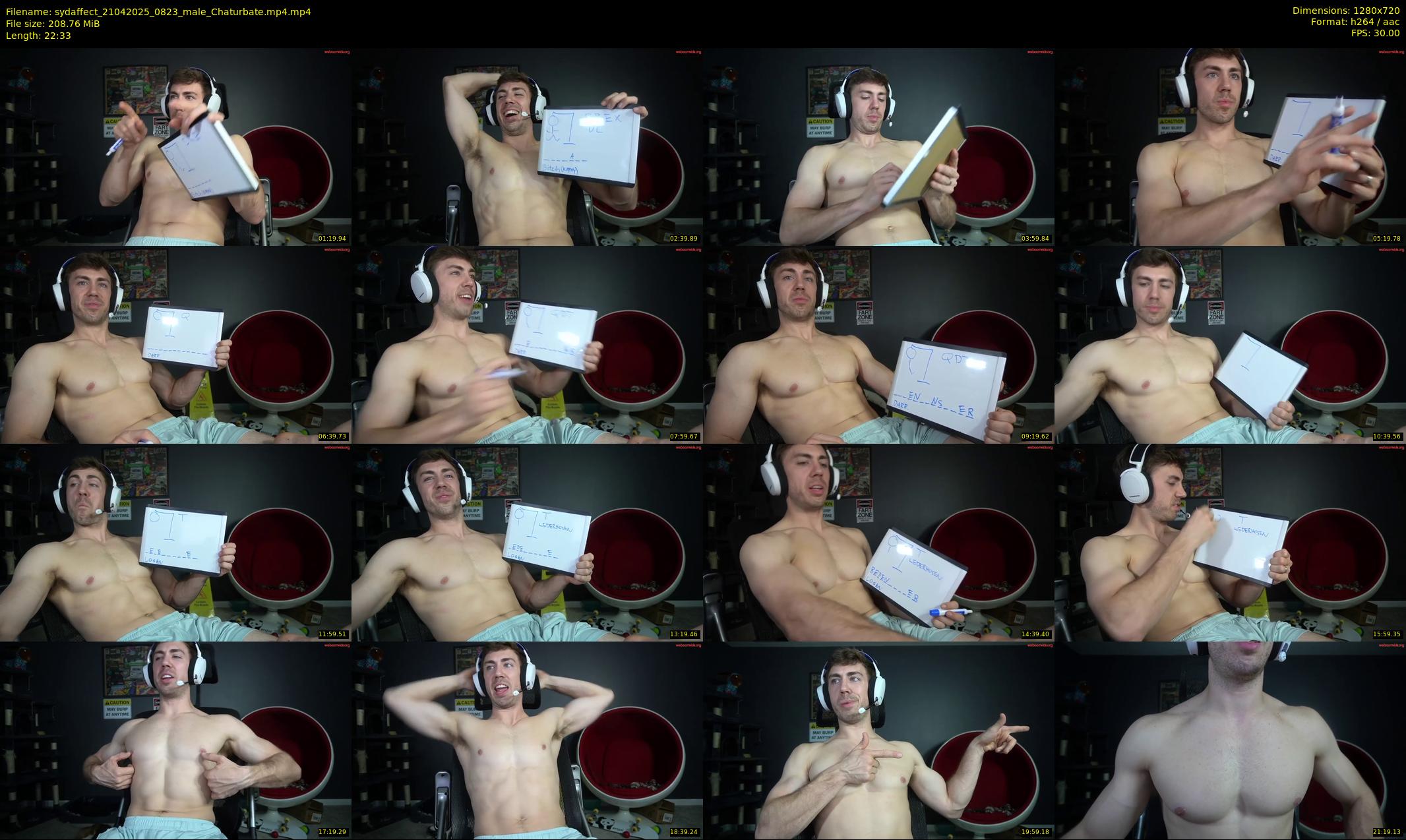 sydaffect — 23 minute Chaturbate male cam show recording, 720p, Apr 21, 2025