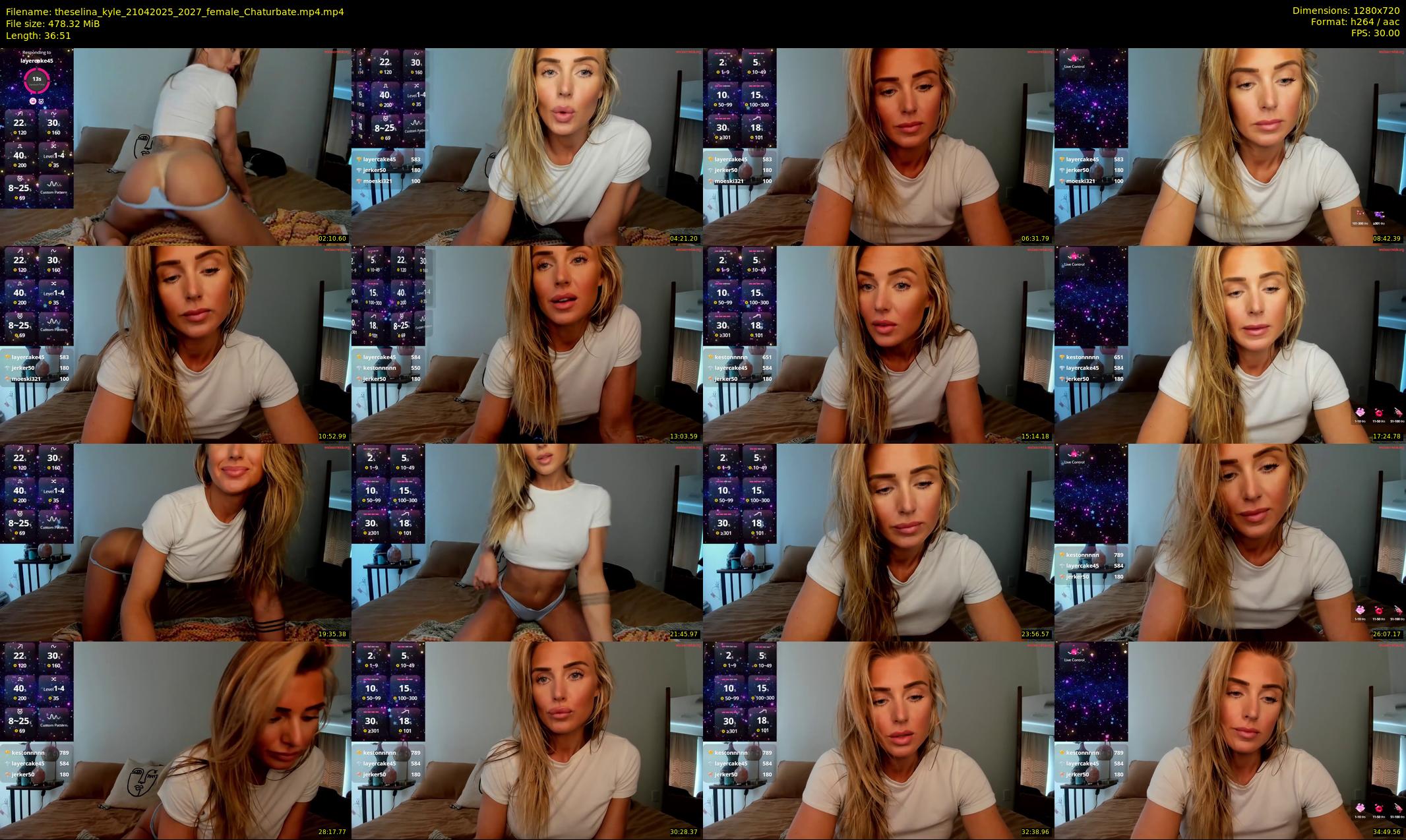 theselina_kyle — 37 minute Chaturbate female cam show recording, 720p, Apr 21, 2025