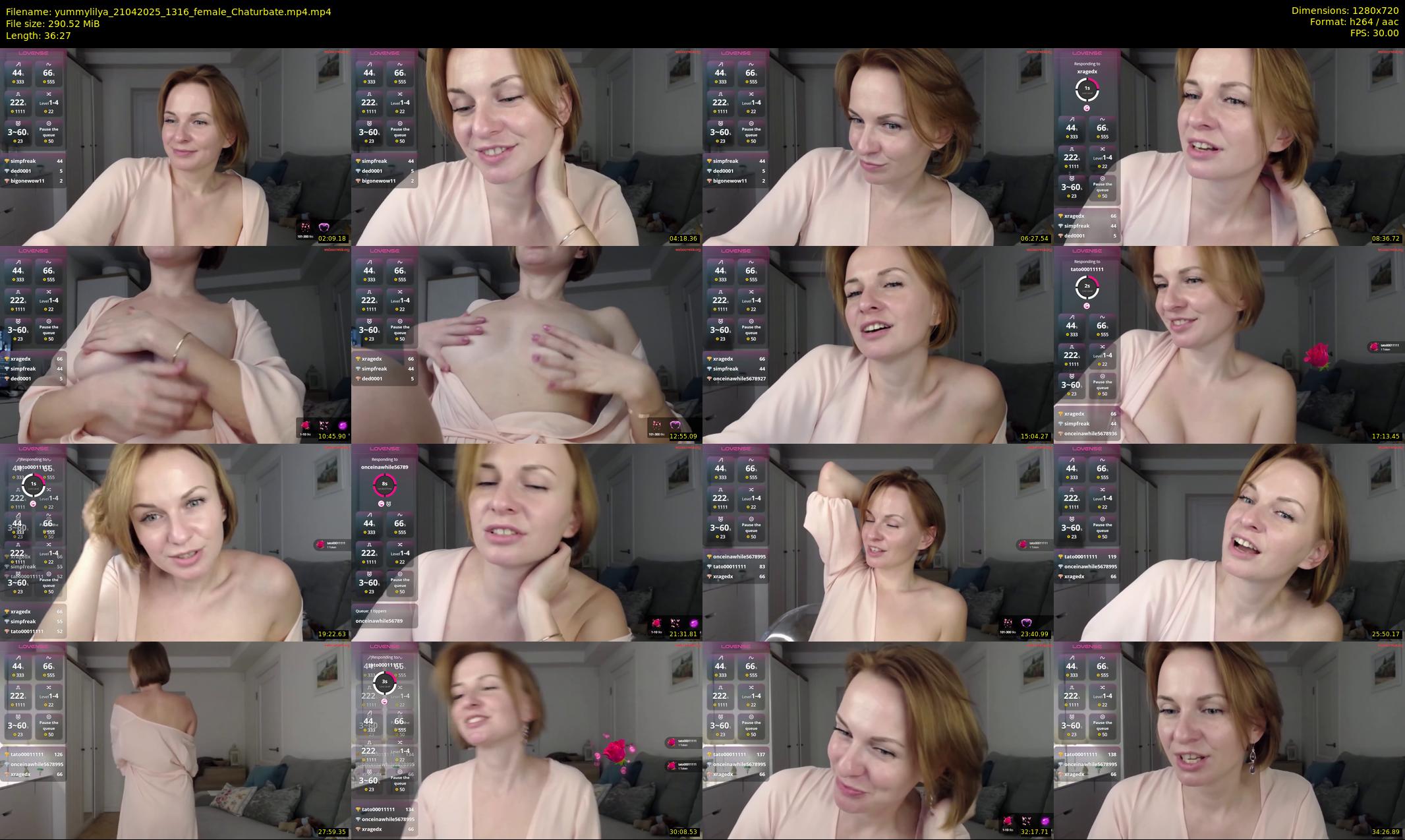 yummylilya — 37 minute Chaturbate female cam show recording, 720p, Apr 21, 2025