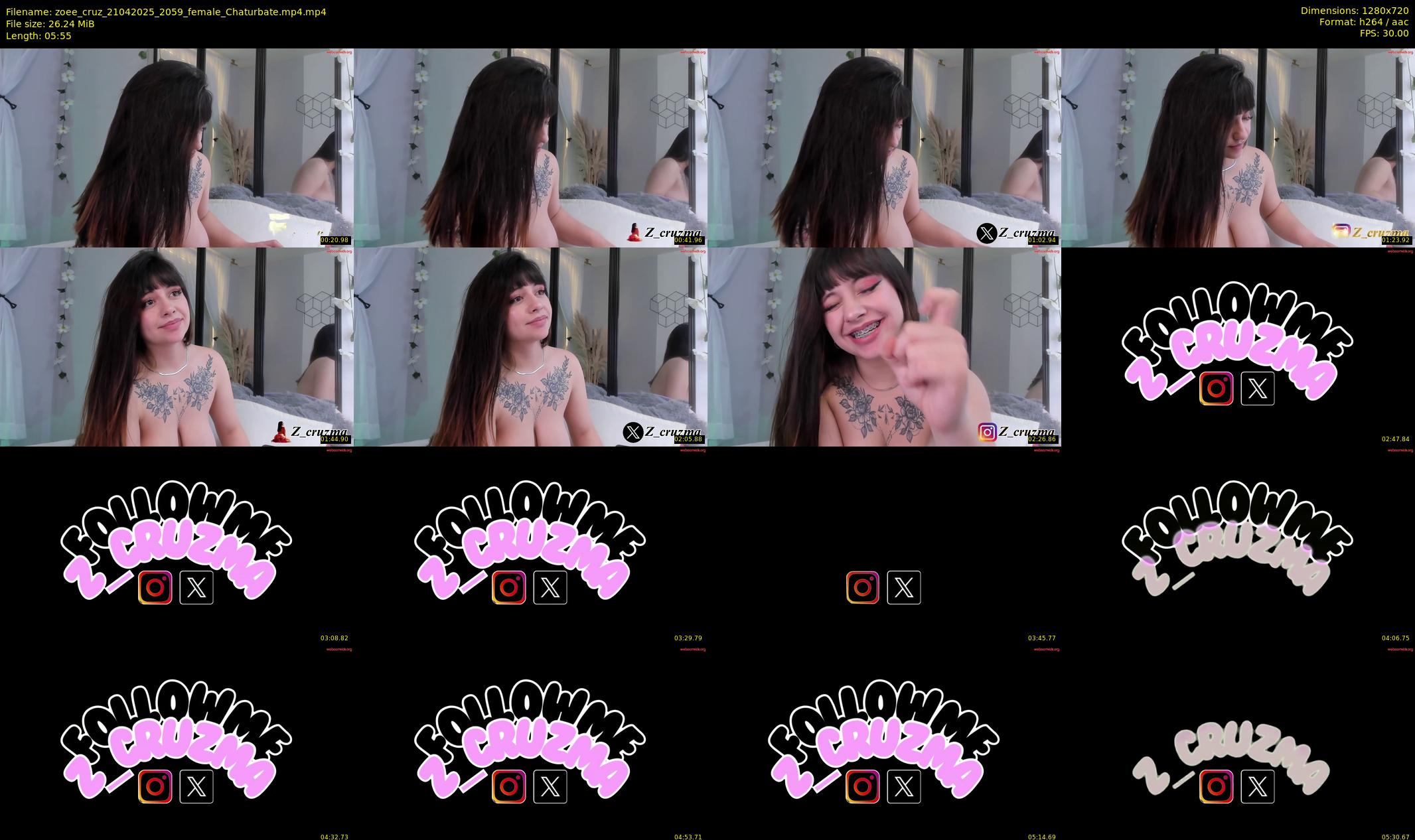 zoee_cruz — 6 minute Chaturbate female cam show recording, 720p, Apr 21, 2025