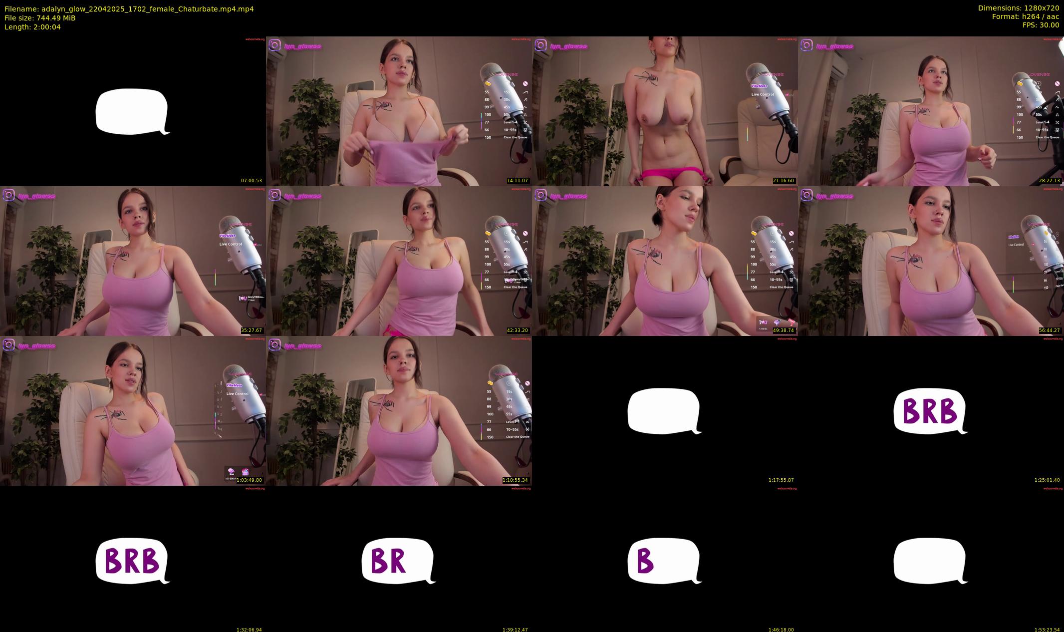 adalyn_glow — 121 minute Chaturbate female cam show recording, 720p, Apr 22, 2025