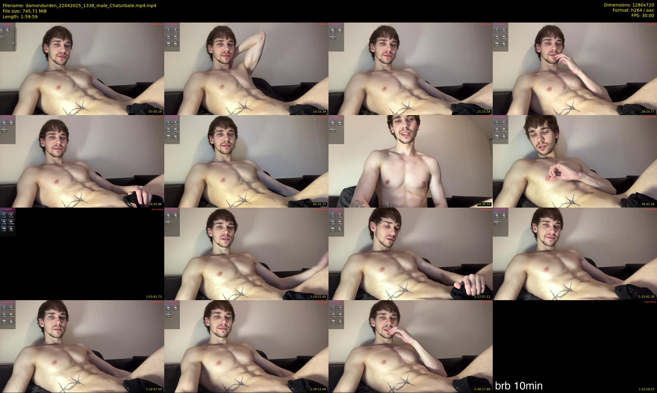 damondurden — 120 minute Chaturbate male cam show recording, 720p, Apr 22, 2025