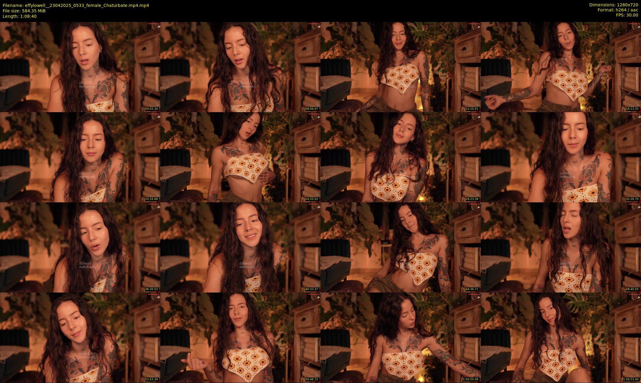 effylowell_ — 69 minute Chaturbate female cam show recording, 720p, Apr 23, 2025
