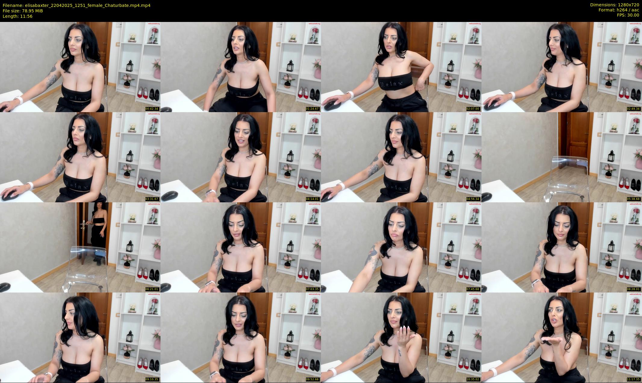 elisabaxter — 12 minute Chaturbate female cam show recording, 720p, Apr 22, 2025