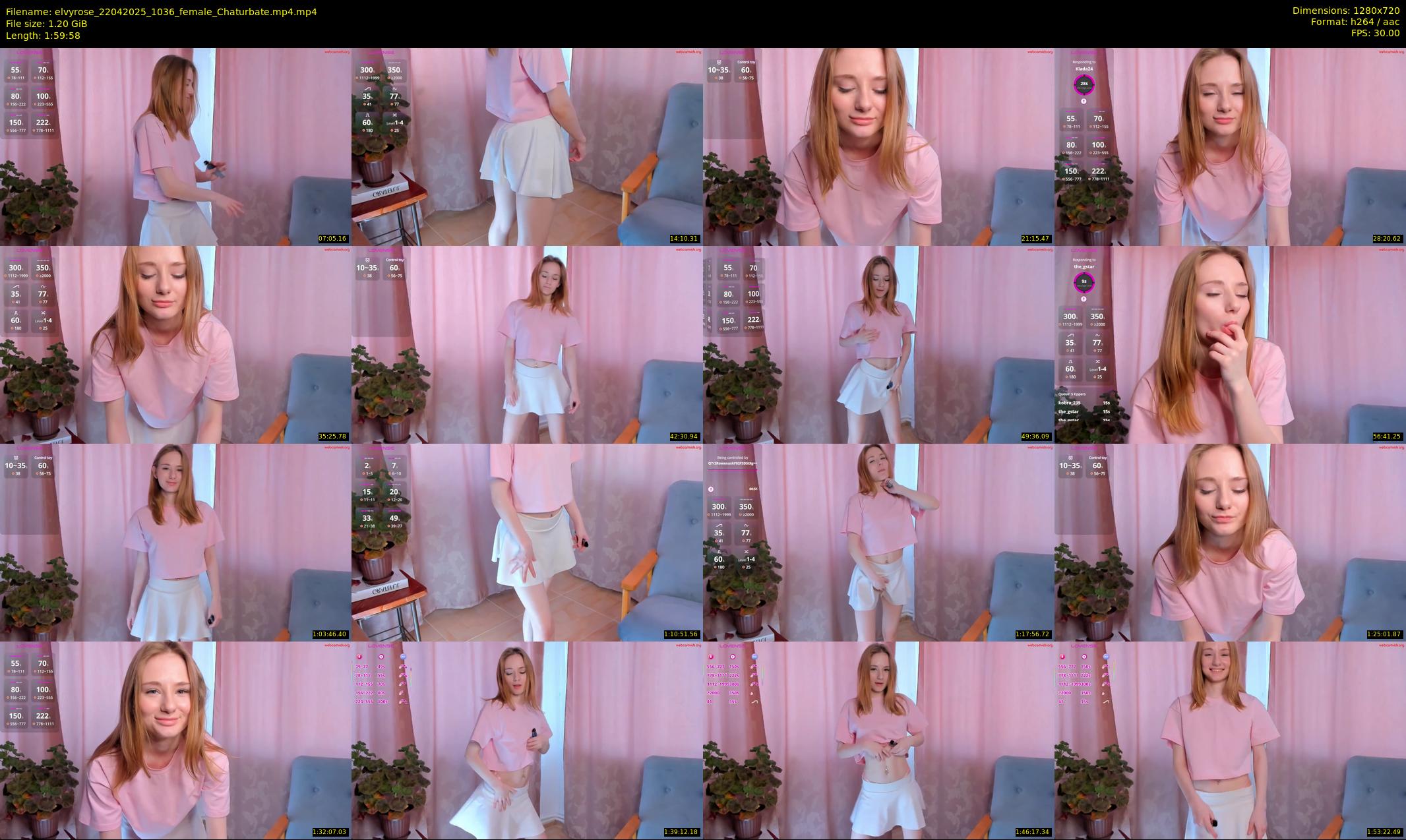 elvyrose — 120 minute Chaturbate female cam show recording, 720p, Apr 22, 2025