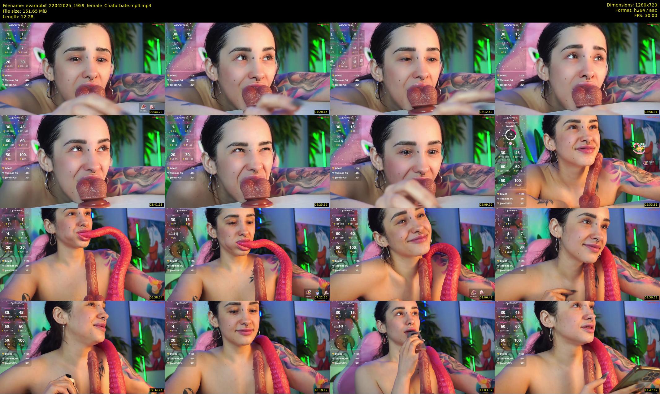 evarabbit — 13 minute Chaturbate female cam show recording, 720p, Apr 22, 2025
