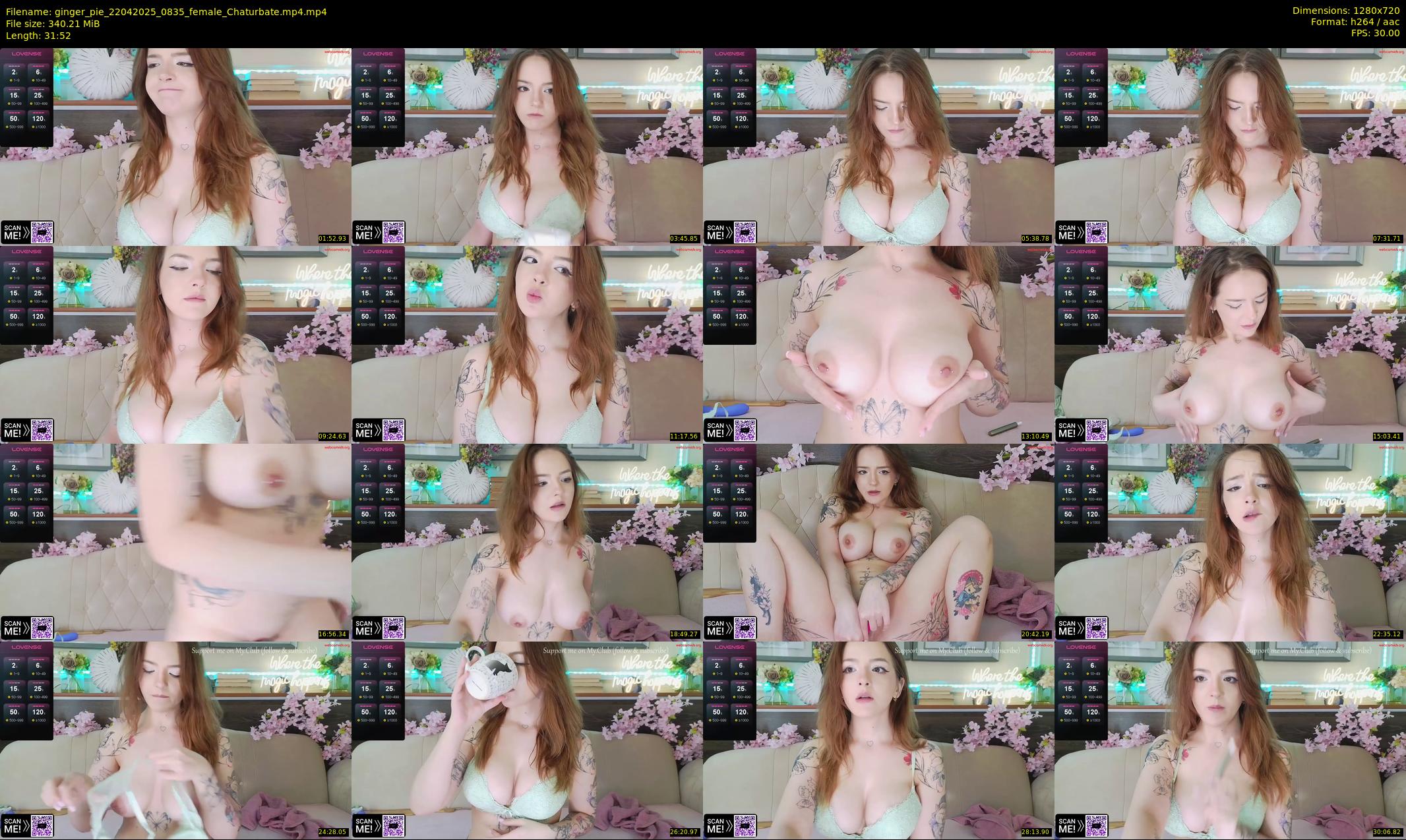 ginger_pie — 32 minute Chaturbate female cam show recording, 720p, Apr 22, 2025