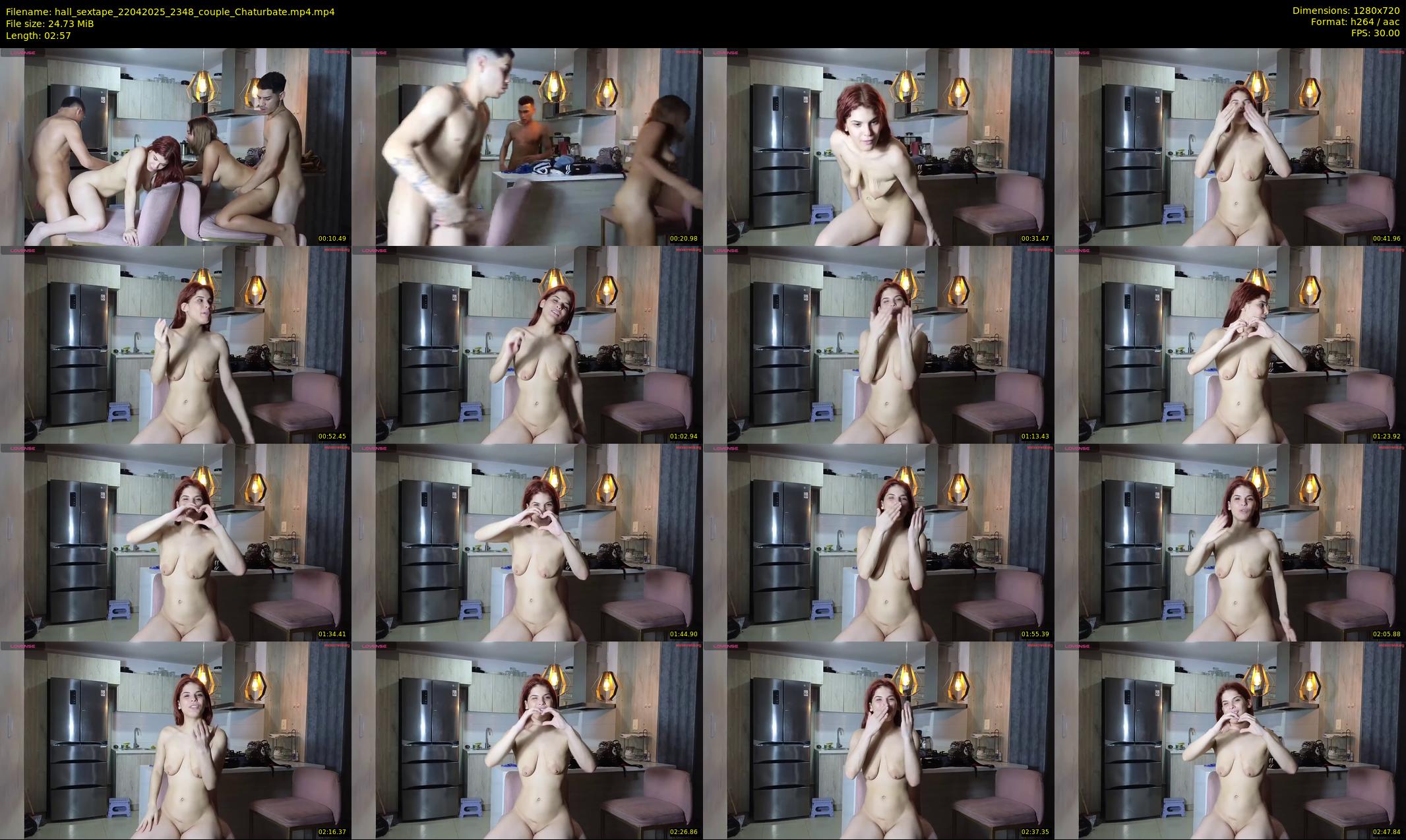 hall_sextape — 3 minute Chaturbate couple cam show recording, 720p, Apr 22, 2025