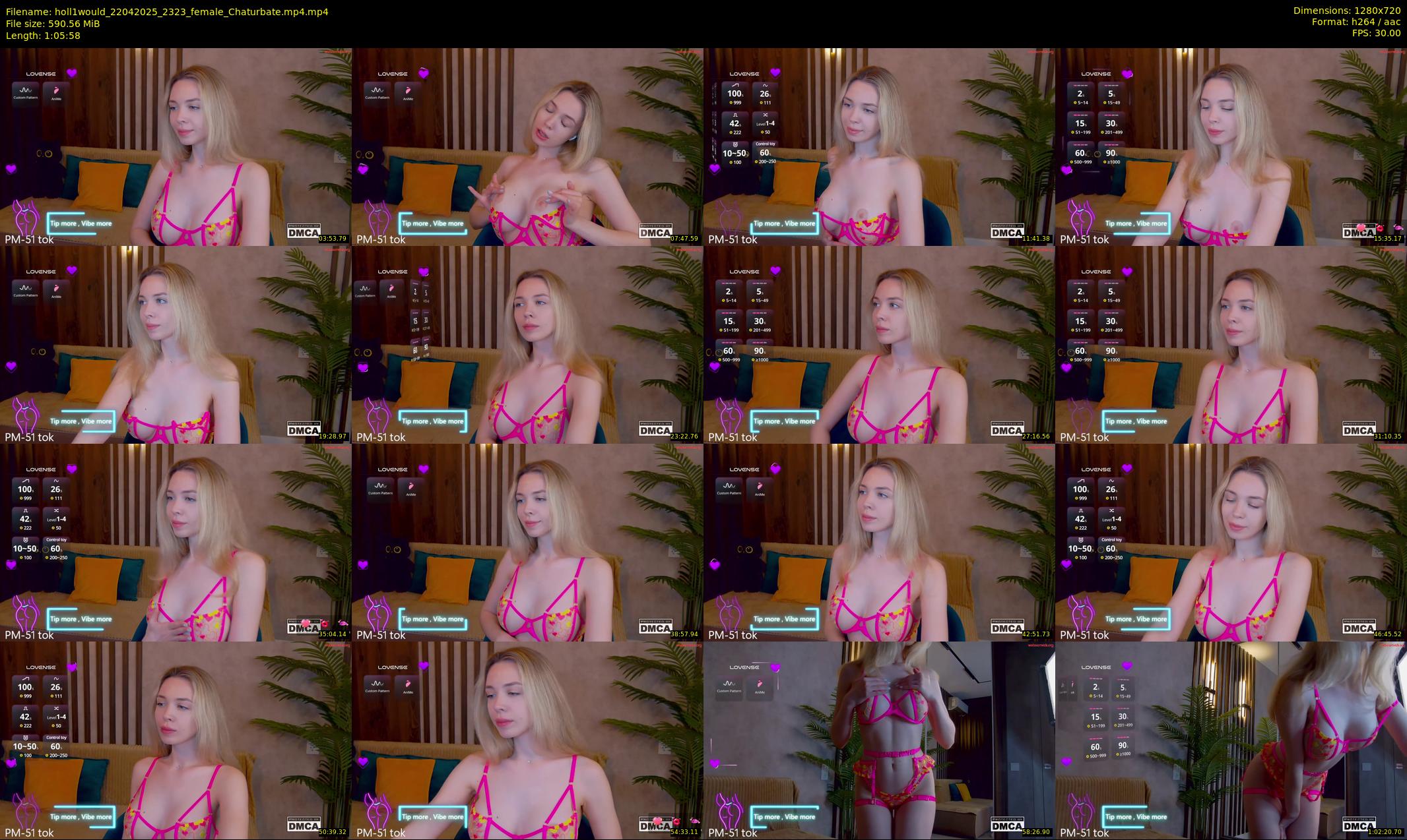 holl1would — 66 minute Chaturbate female cam show recording, 720p, Apr 22, 2025