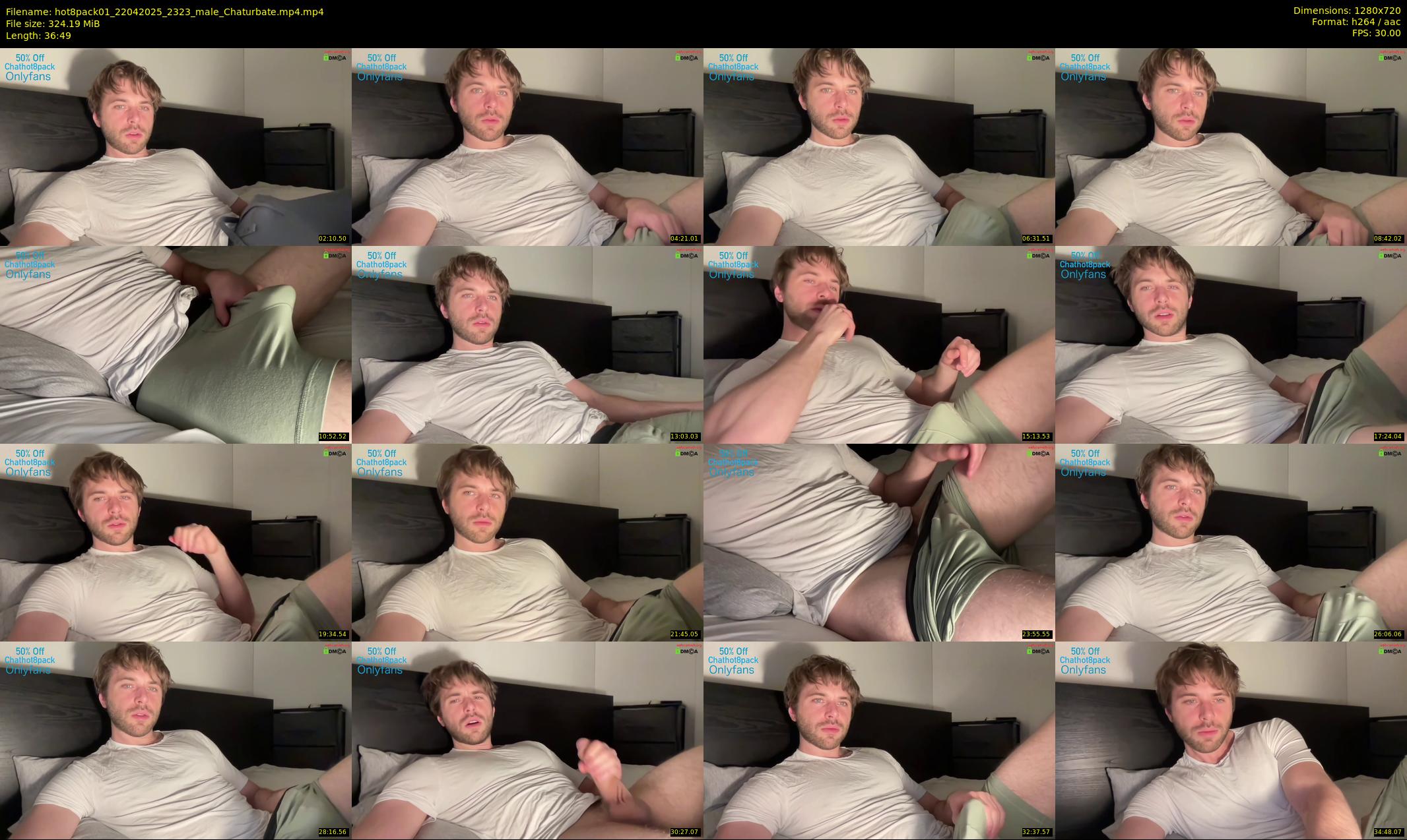 hot8pack01 — 37 minute Chaturbate male cam show recording, 720p, Apr 22, 2025