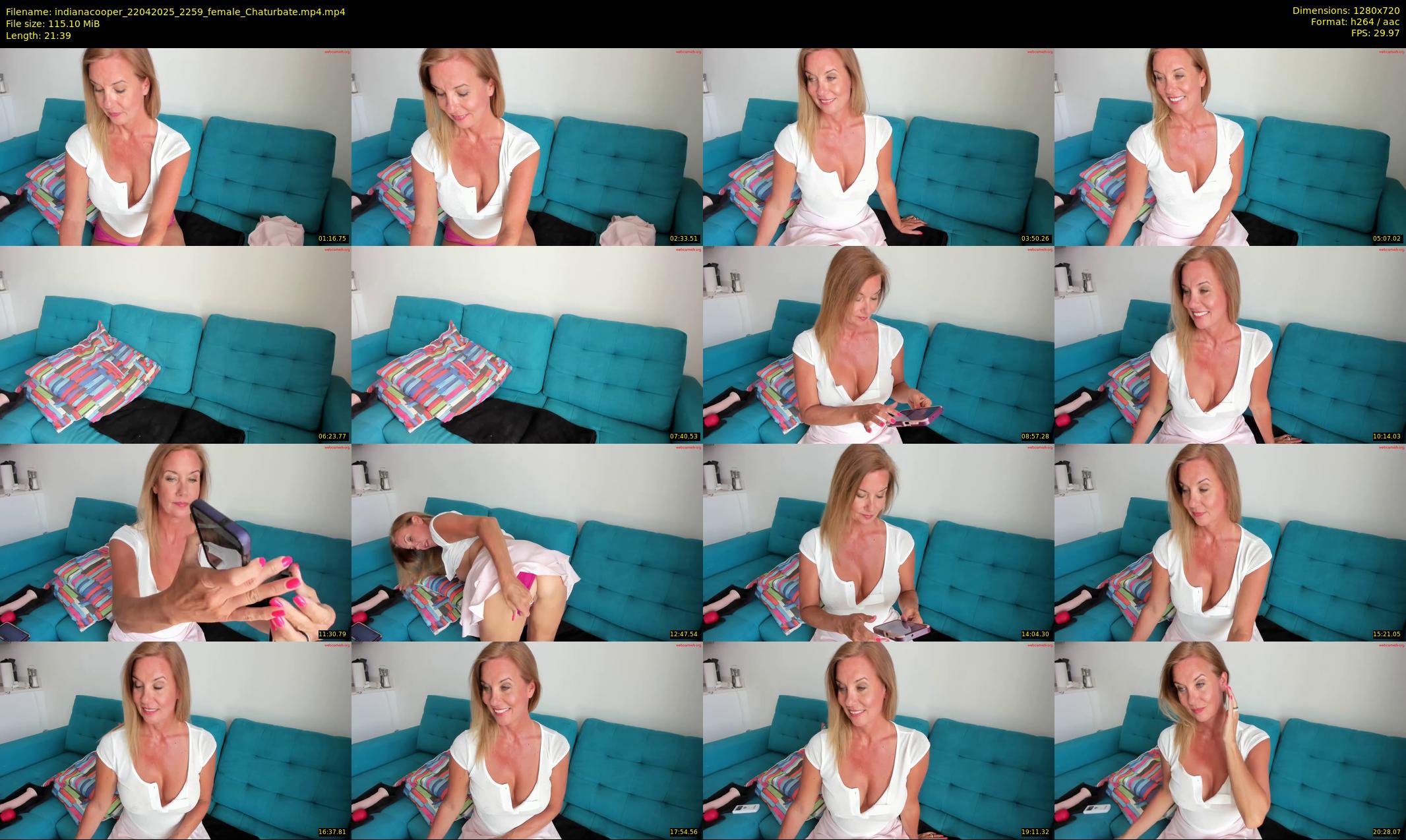 indianacooper — 22 minute Chaturbate female cam show recording, 720p, Apr 22, 2025