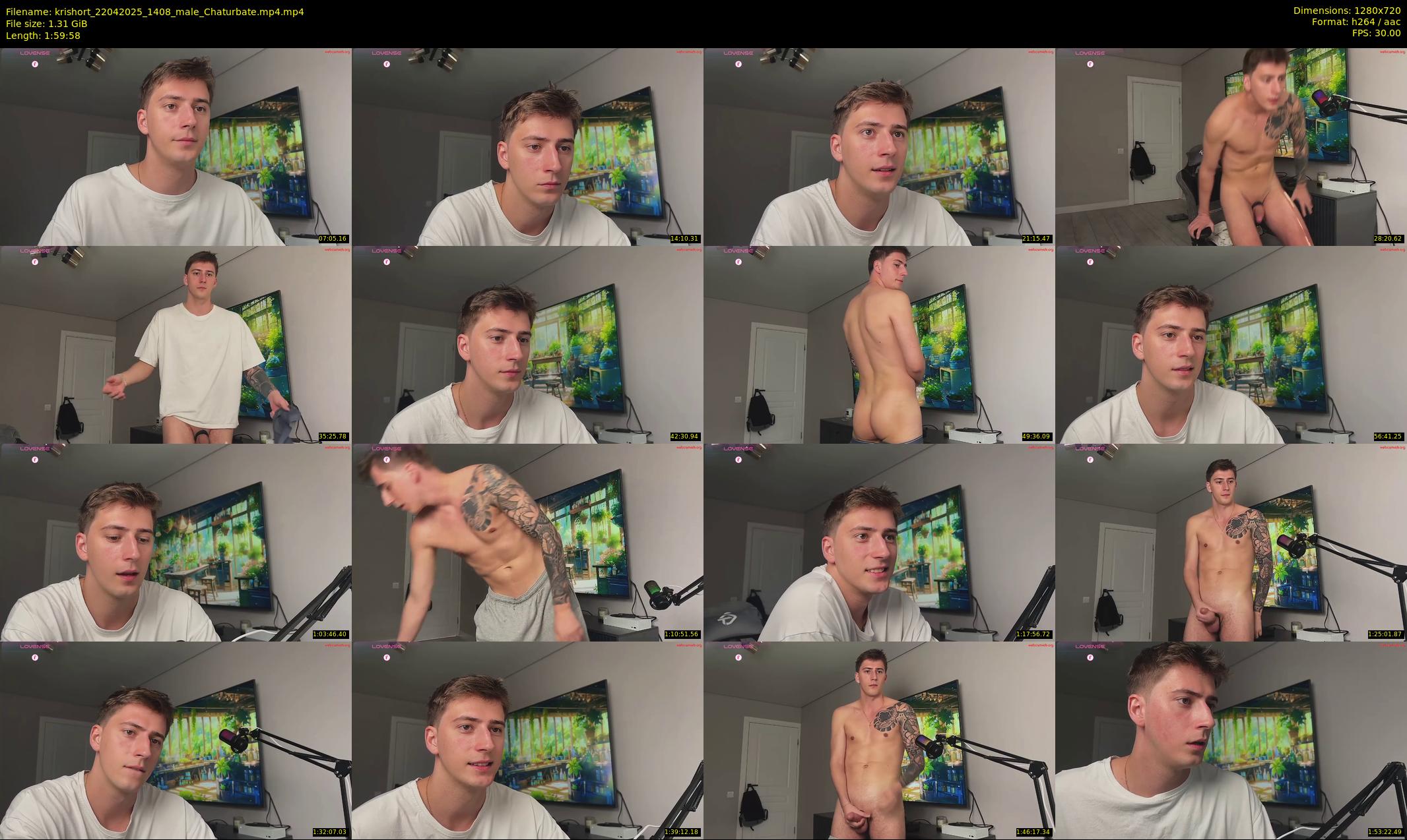 krishort — 120 minute Chaturbate male cam show recording, 720p, Apr 22, 2025