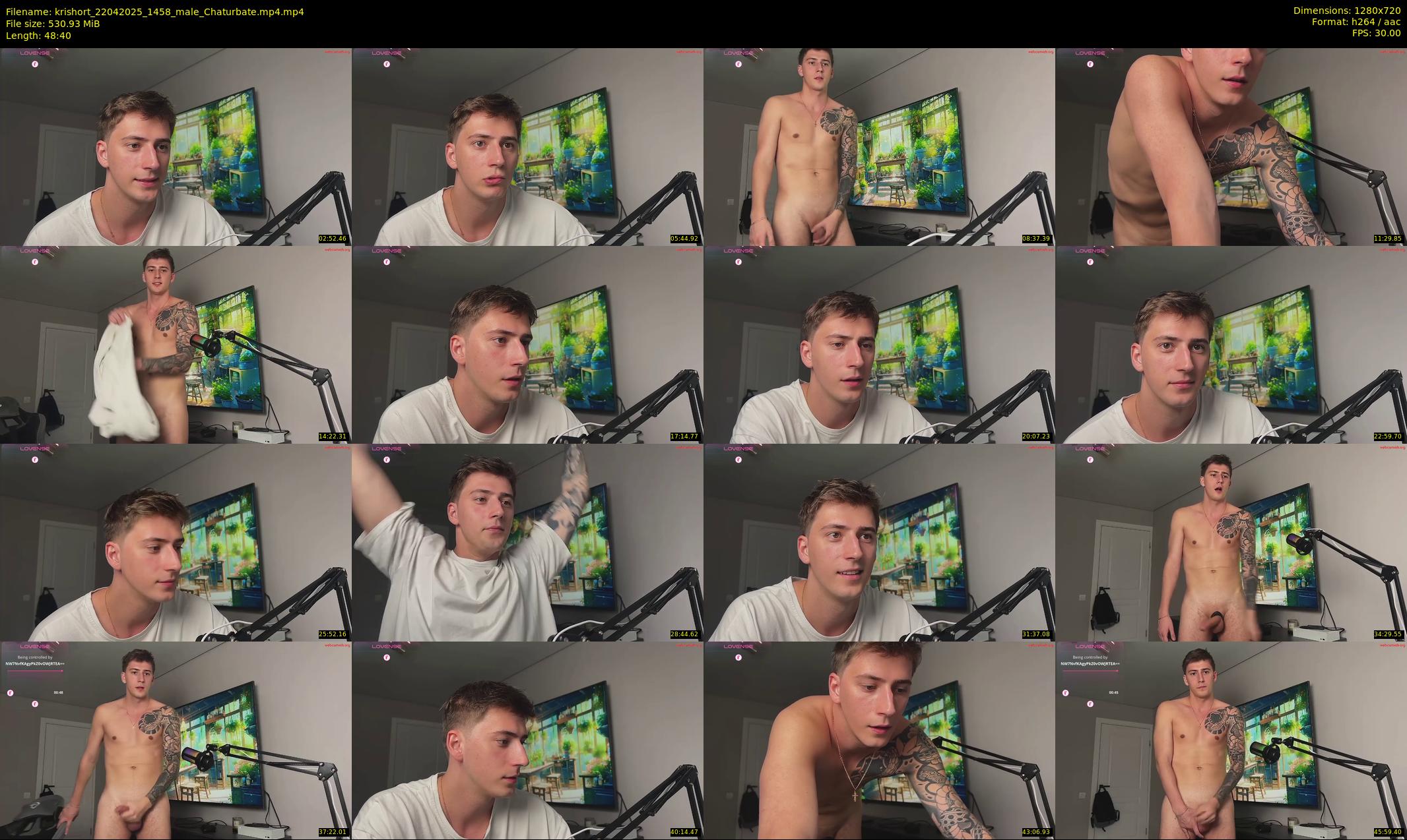 krishort — 49 minute Chaturbate male cam show recording, 720p, Apr 22, 2025