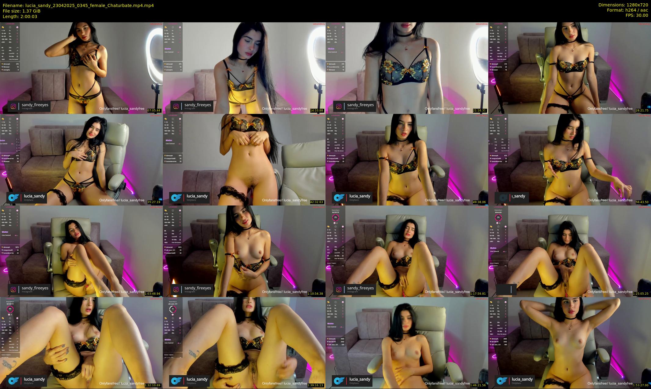 lucia_sandy — 121 minute Chaturbate female cam show recording, 720p, Apr 23, 2025