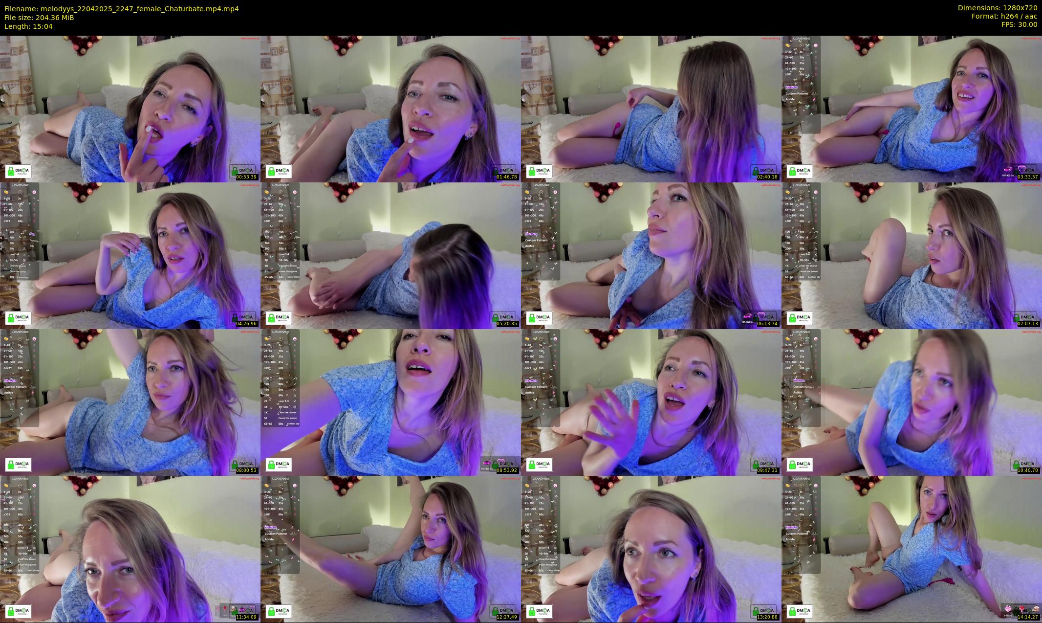 melodyys — 16 minute Chaturbate female cam show recording, 720p, Apr 22, 2025