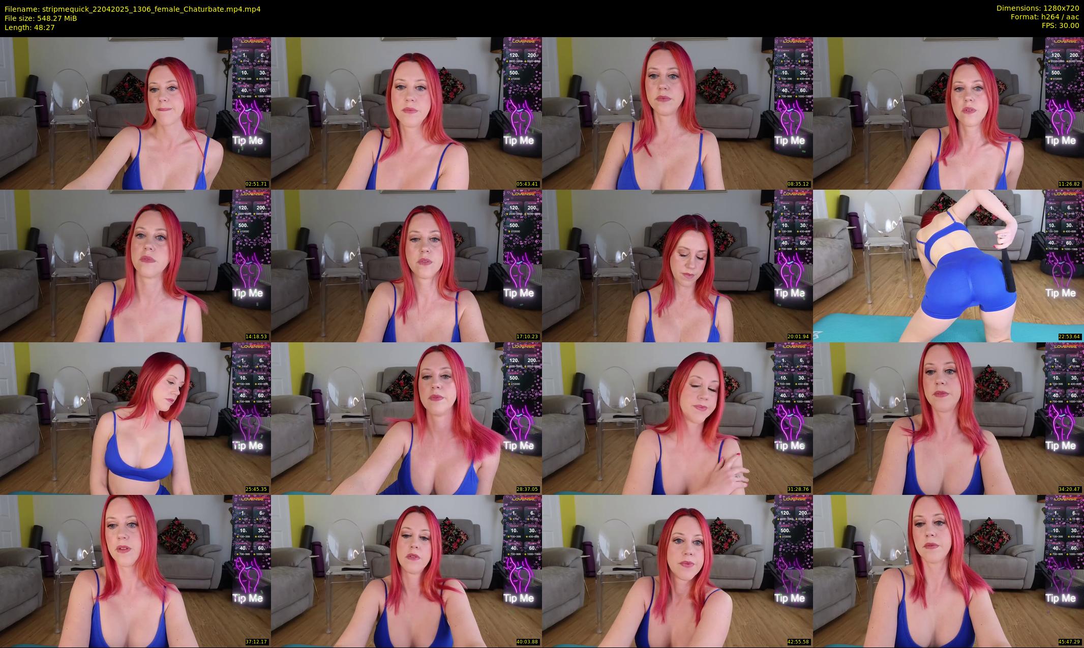 stripmequick — 49 minute Chaturbate female cam show recording, 720p, Apr 22, 2025
