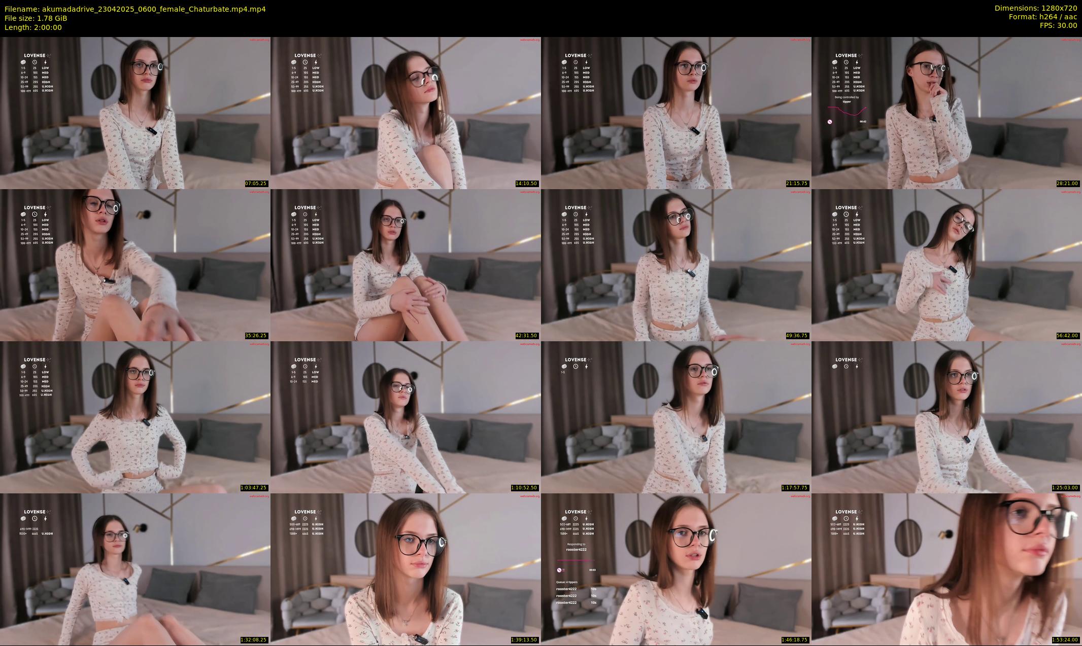 akumadadrive — 120 minute Chaturbate female cam show recording, 720p, Apr 23, 2025