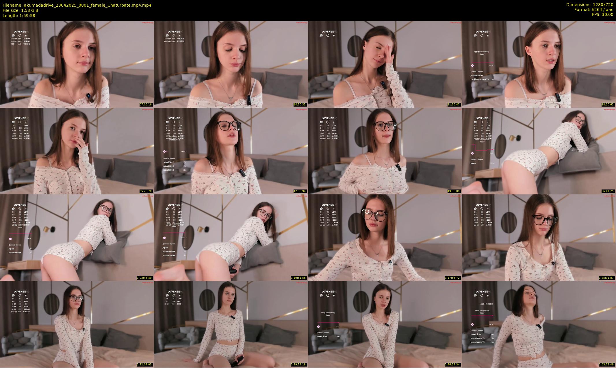 akumadadrive — 120 minute Chaturbate female cam show recording, 720p, Apr 23, 2025