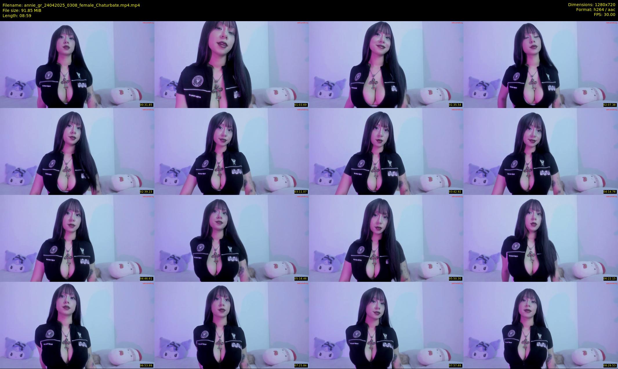 annie_gr — 9 minute Chaturbate female cam show recording, 720p, Apr 24, 2025